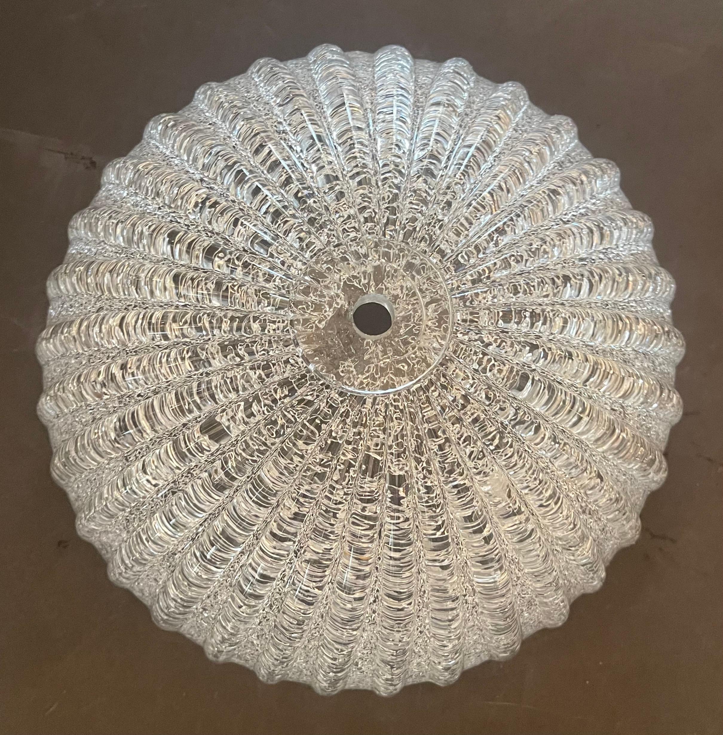 Wunderschöne Barovier Seguso Art Craquelé-Glas Einbaubeleuchtung 11 Einbaubeleuchtung, Mid-Century Modern im Zustand „Gut“ im Angebot in Roslyn, NY
