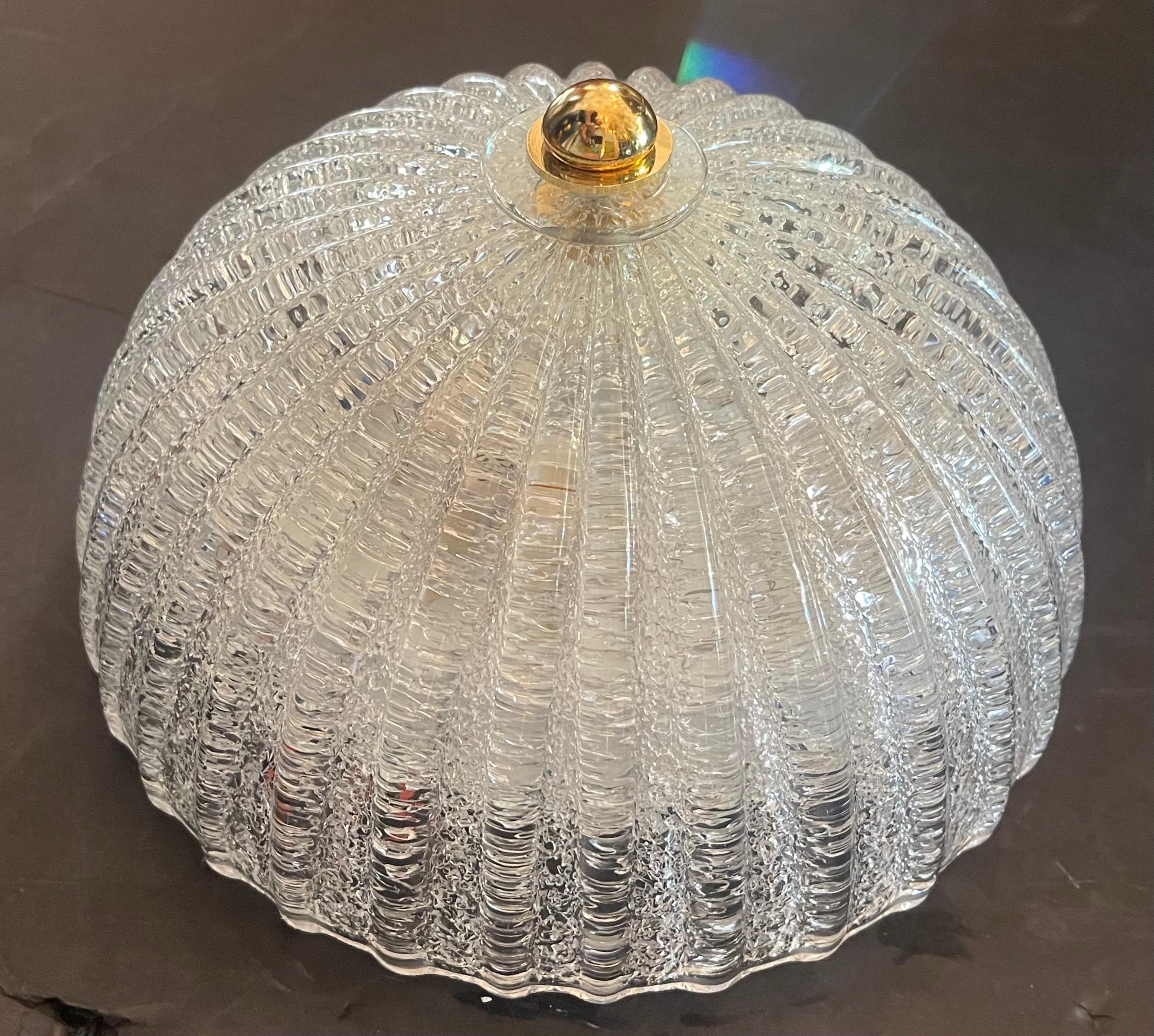 Wunderschöne Barovier Seguso Art Craquelé-Glas Einbaubeleuchtung 11 Einbaubeleuchtung, Mid-Century Modern (20. Jahrhundert) im Angebot