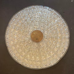 Wonderful Mid-Century Modern Carl Fagerlund Brass Glass Flush Mount Big Fixture