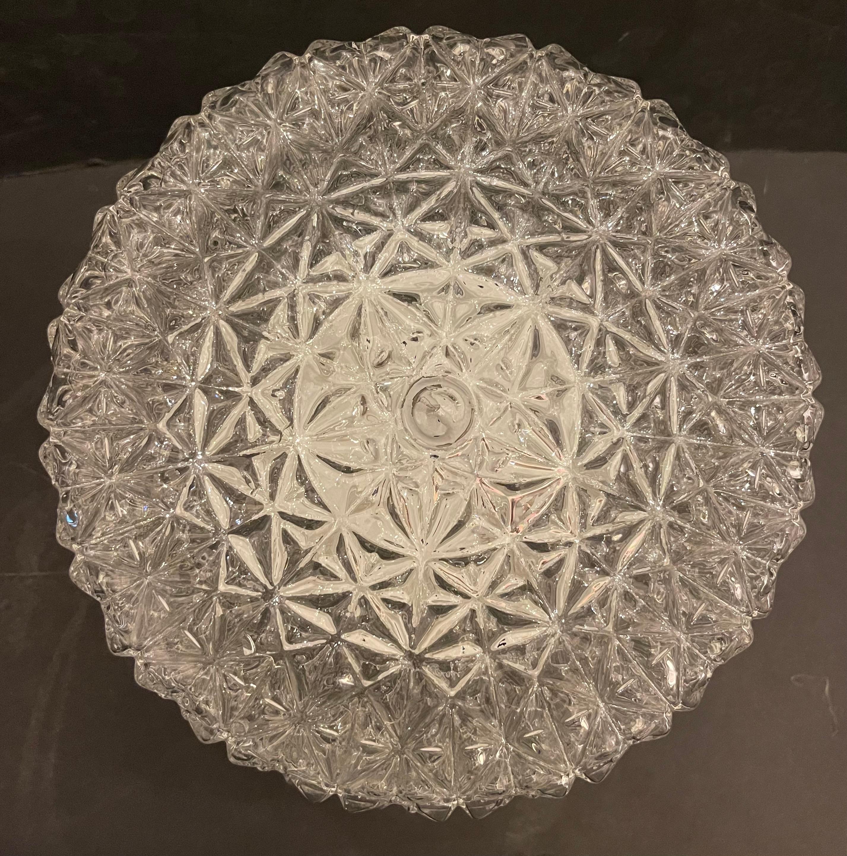 Mid-Century Modern Merveilleuse applique de plafond en verre d'art danois moderne du milieu du siècle dernier en vente