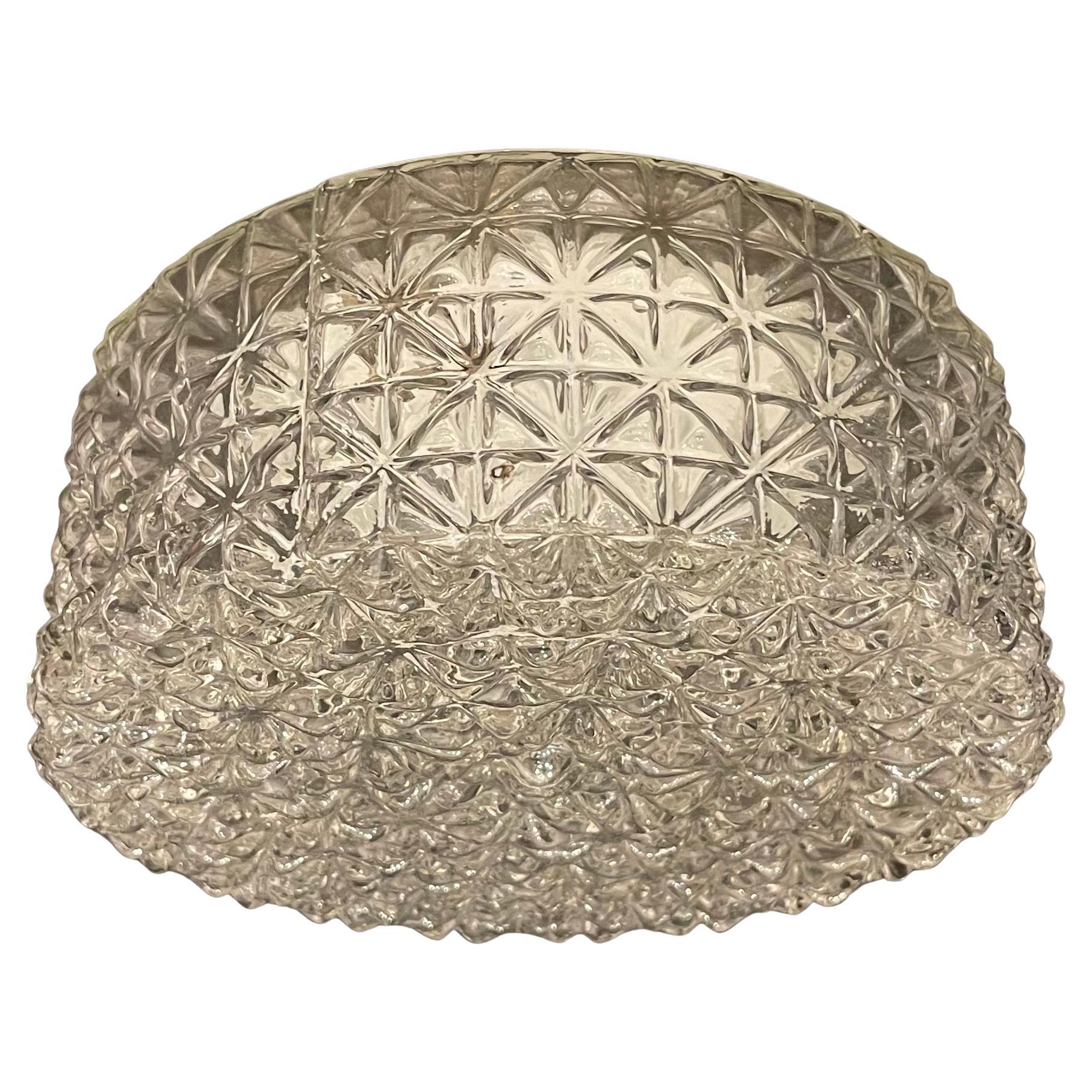 Merveilleuse applique de plafond en verre d'art danois moderne du milieu du siècle dernier en vente