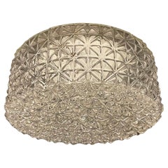Wonderful Mid Century Modern Danish Art Glass Flush Mount Ceiling Sconce Fixture