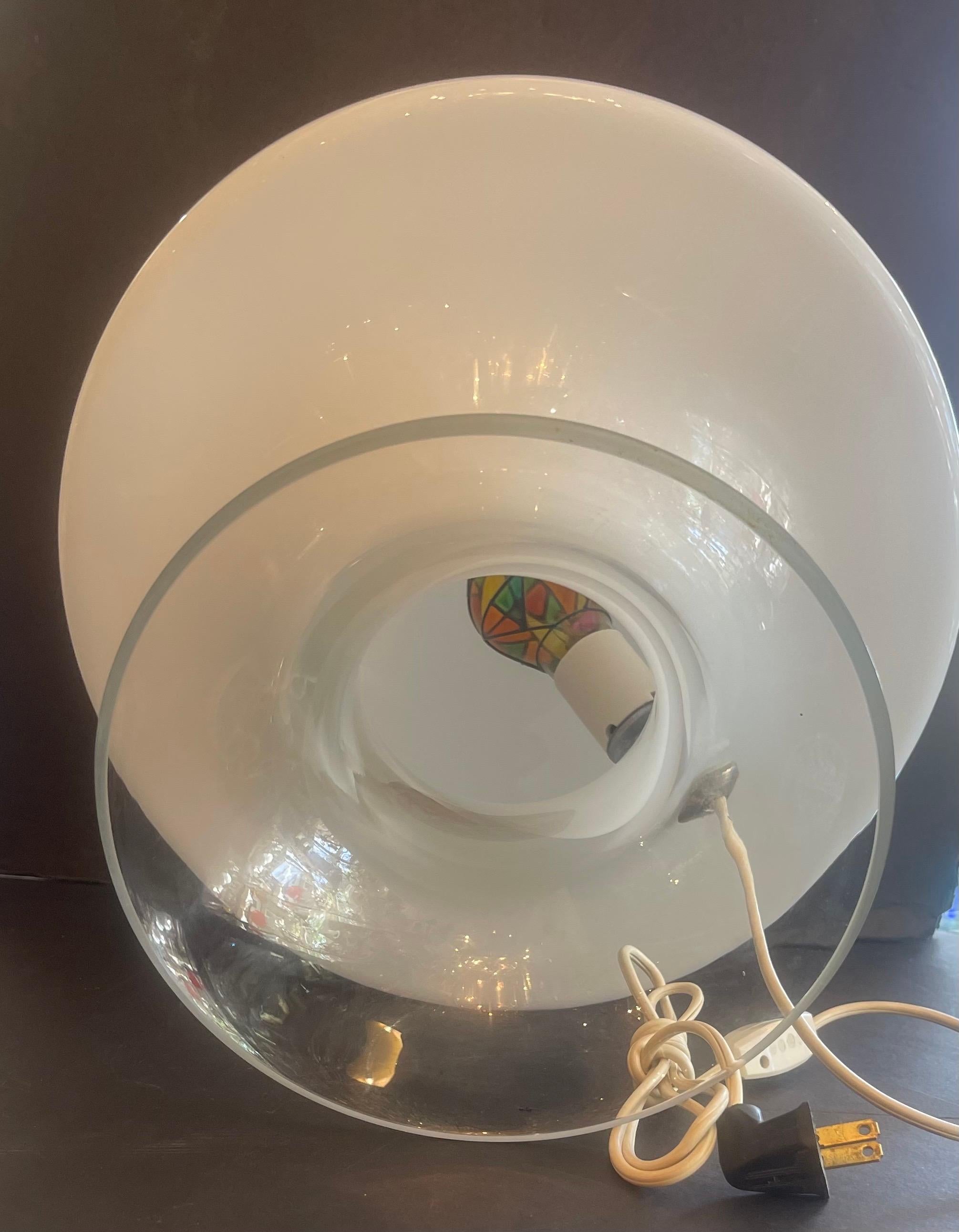 Merveilleuse lampe de table en verre Gino Vistosi Murano, moderne du milieu du siècle, Italie Bon état - En vente à Roslyn, NY