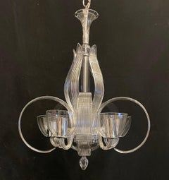 Maravillosa lámpara de araña italiana de estilo «Mid-Century Modern», de cristal de Murano y diseño veneciano de Seguso