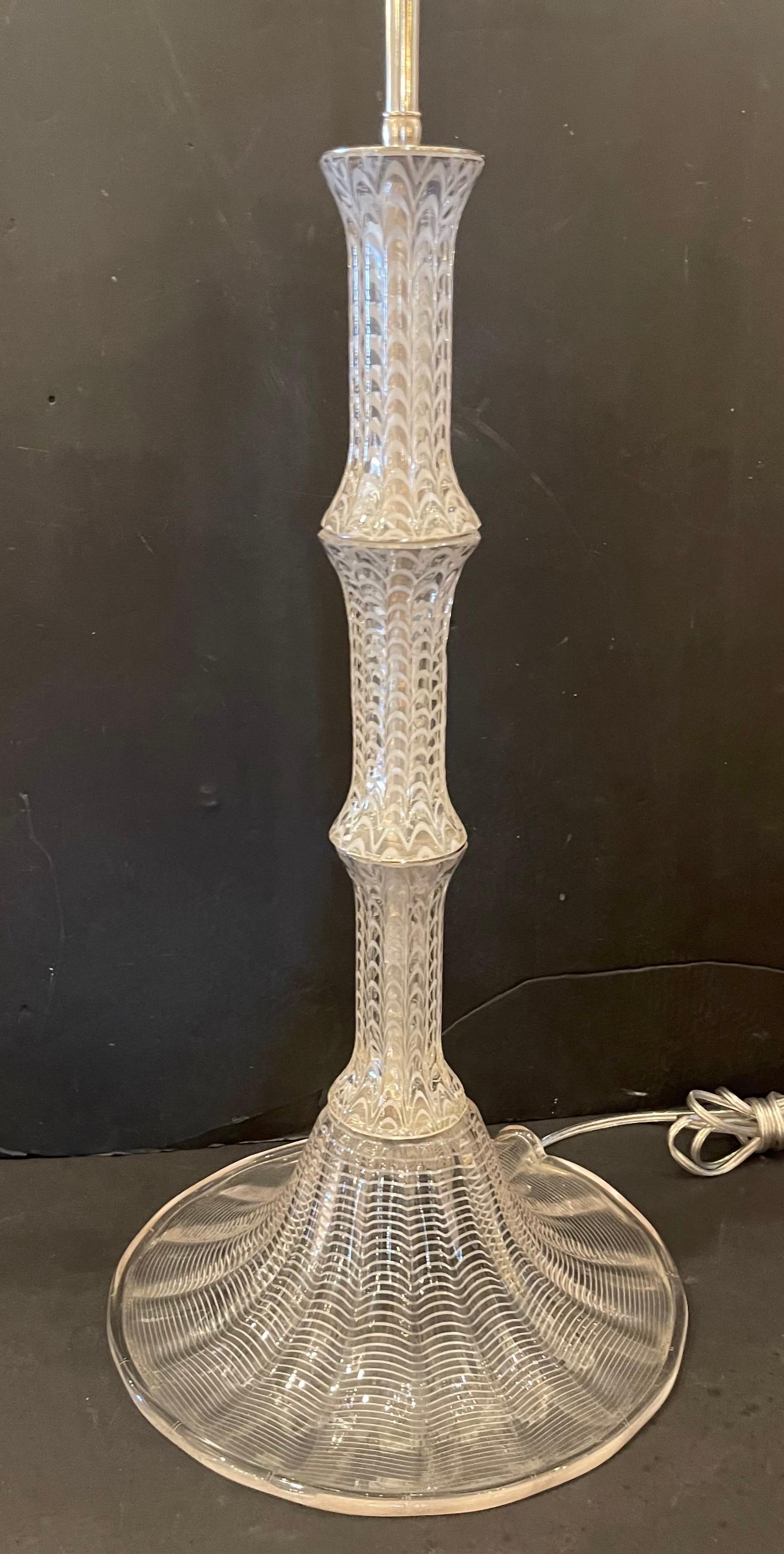 Poli Merveilleuse lampe déco en verre d'art italien de Murano du milieu du siècle dernier Lorin Marsh en vente