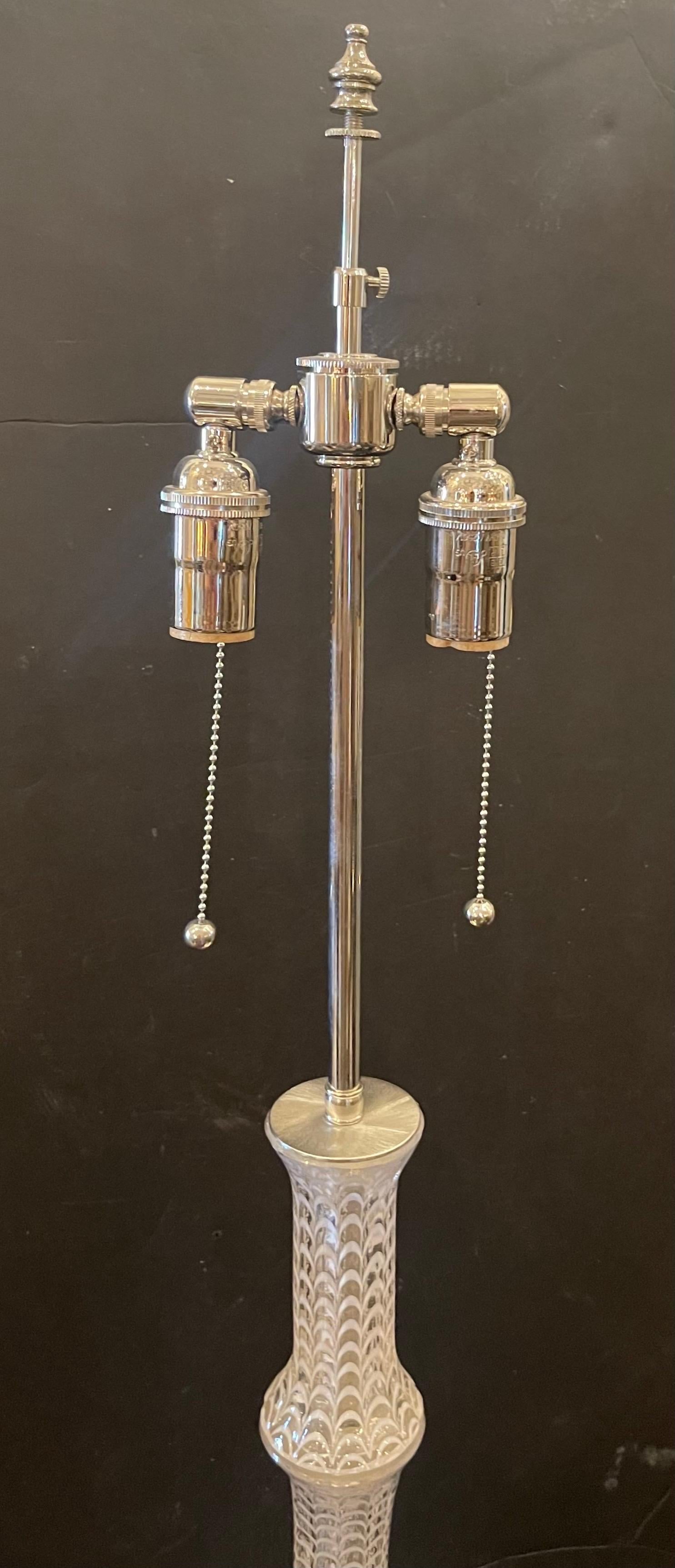 Merveilleuse lampe déco en verre d'art italien de Murano du milieu du siècle dernier Lorin Marsh Bon état - En vente à Roslyn, NY