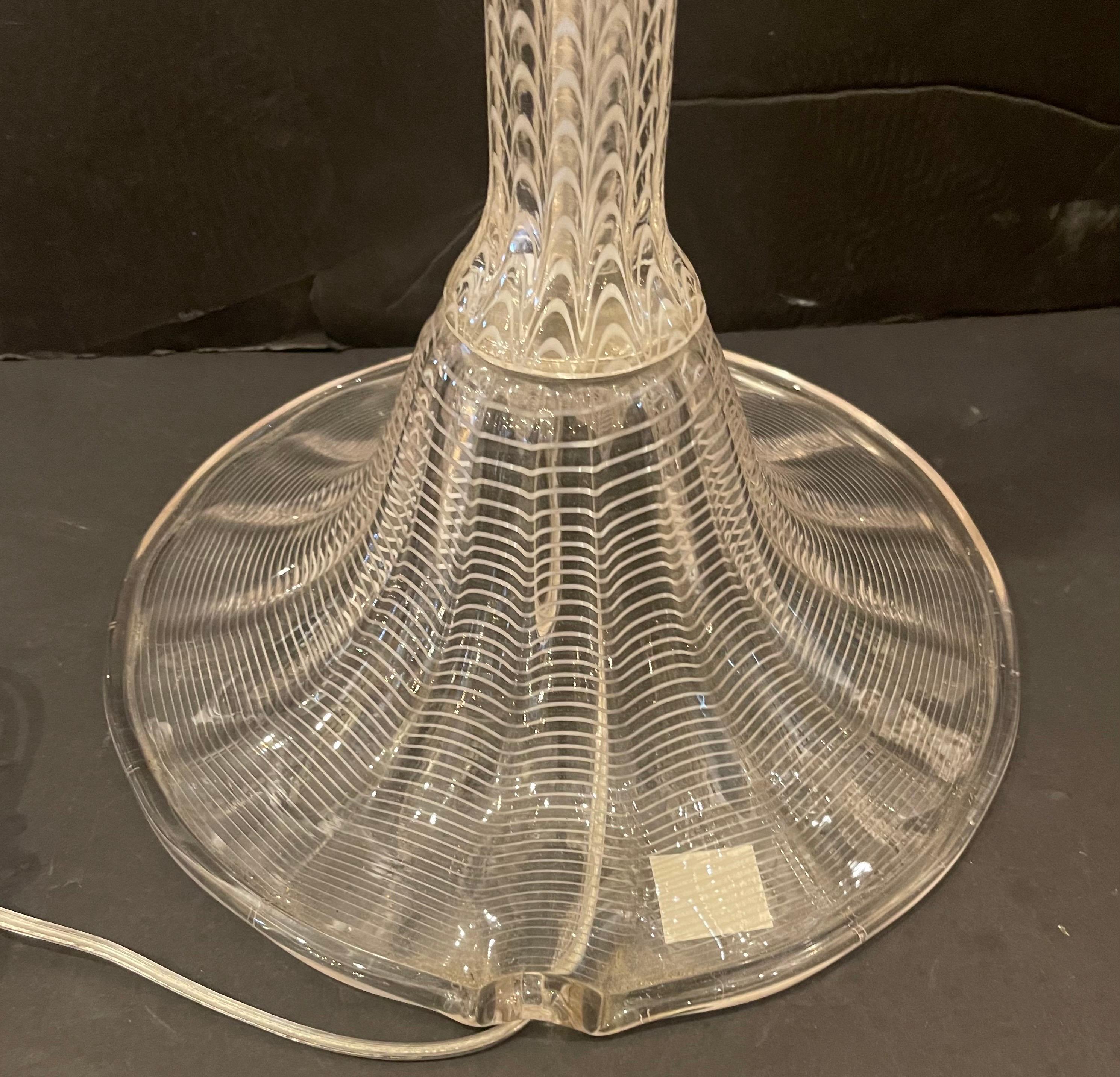 Verre d'art Merveilleuse lampe déco en verre d'art italien de Murano du milieu du siècle dernier Lorin Marsh en vente