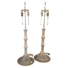 Wonderful Mid-Century Modern Italian Murano Art Glass Deco Lamps Lorin Marsh