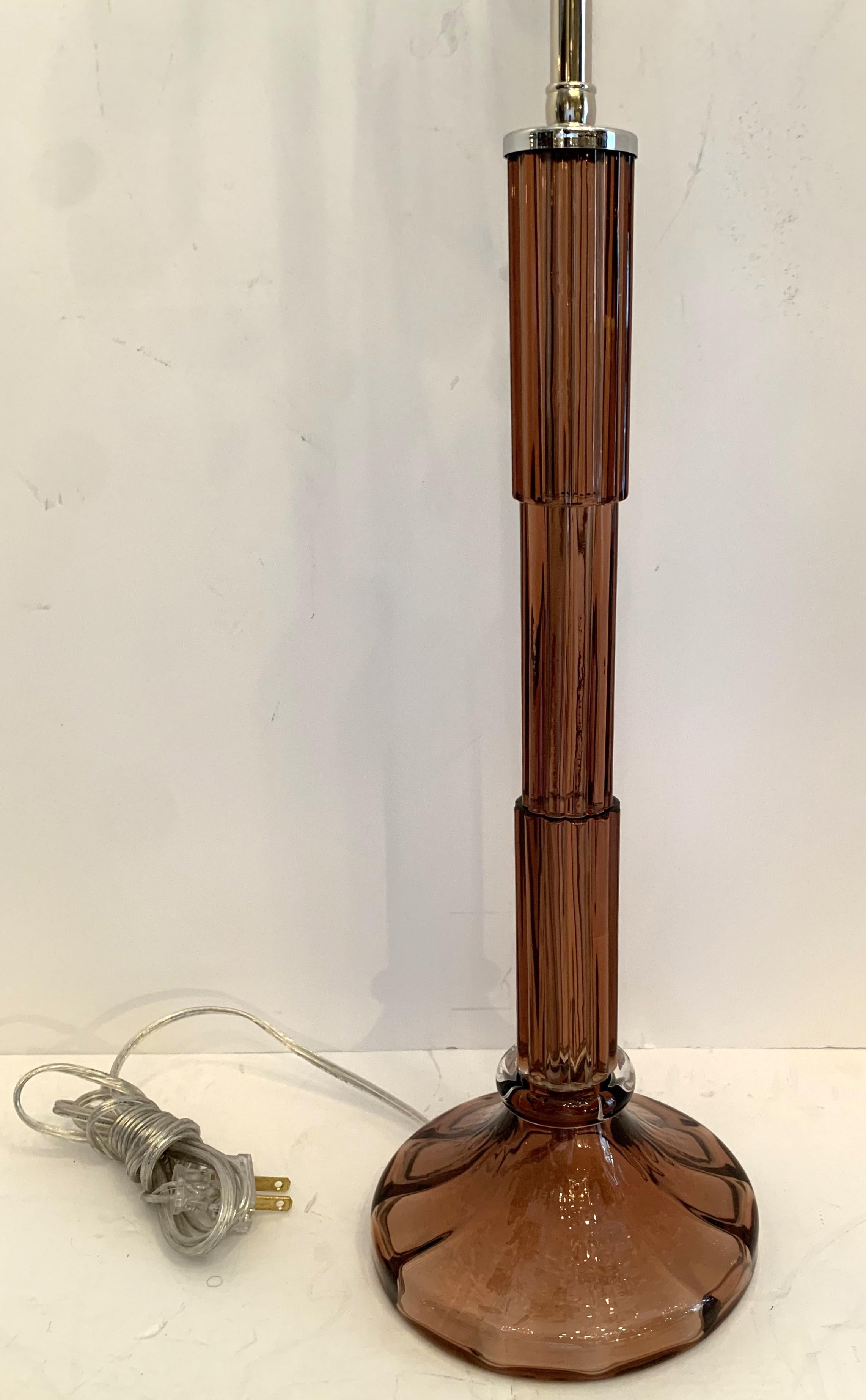 XX secolo Meravigliosa lampada in vetro di Murano di metà secolo, in stile Nickel Deco, di Lorin Marsh in vendita