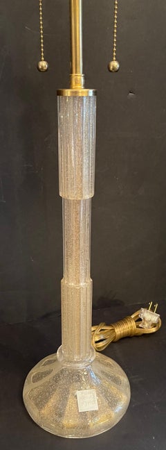 Wonderful Mid-Century Modern Italian Murano Gold Glass Deco Lamps Lorin Marsh