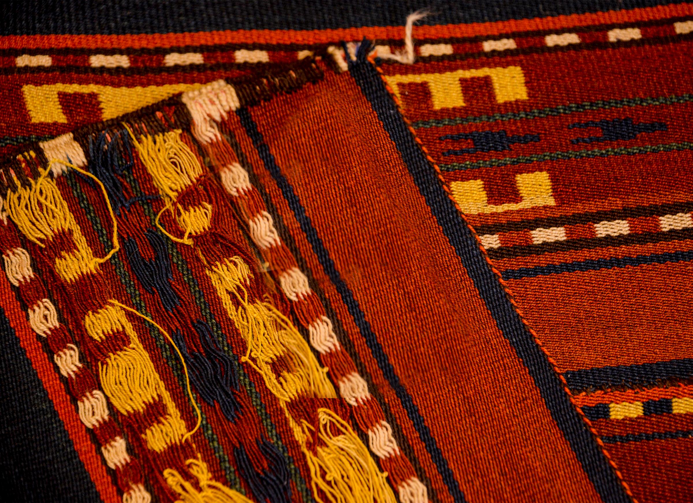 Wool Wonderful Mid-Century Modern Jajim Kilim Rug