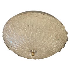 Wonderful Mid-Century Modern Large Murano Art Glass Flush Mount Fixture