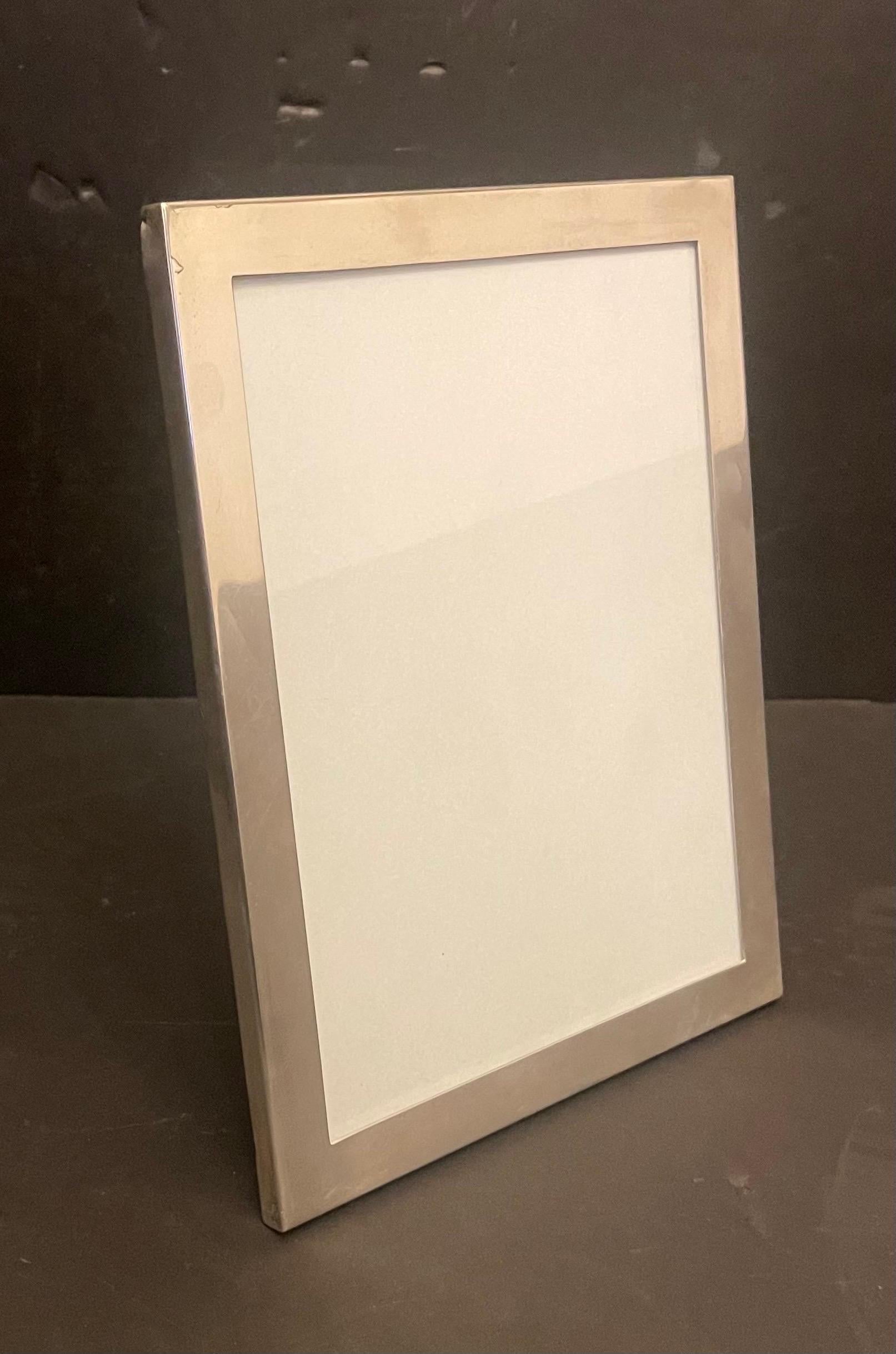 A Wonderful Mid-Century Modern Large Stamped Tiffany & Co. Sterling Silver Picture Frame, Missing One Corner Back Holder, Not Effecting Frame.