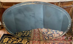 Wonderful Mid-Century Modern Lorin Marsh Large Oval Dots Beveled Venetian Mirror
