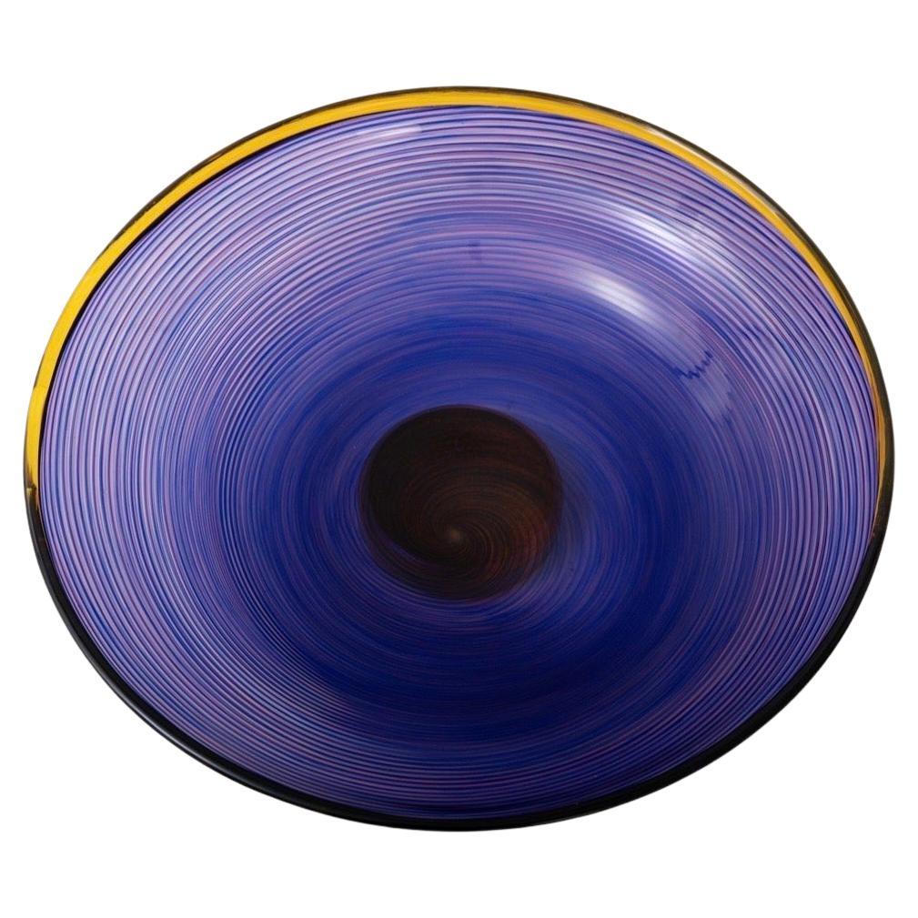 Mid-Century Modern Wonderful Mid Century Modern Murano Purple Amethyst Art Glass Large Centerpiece For Sale