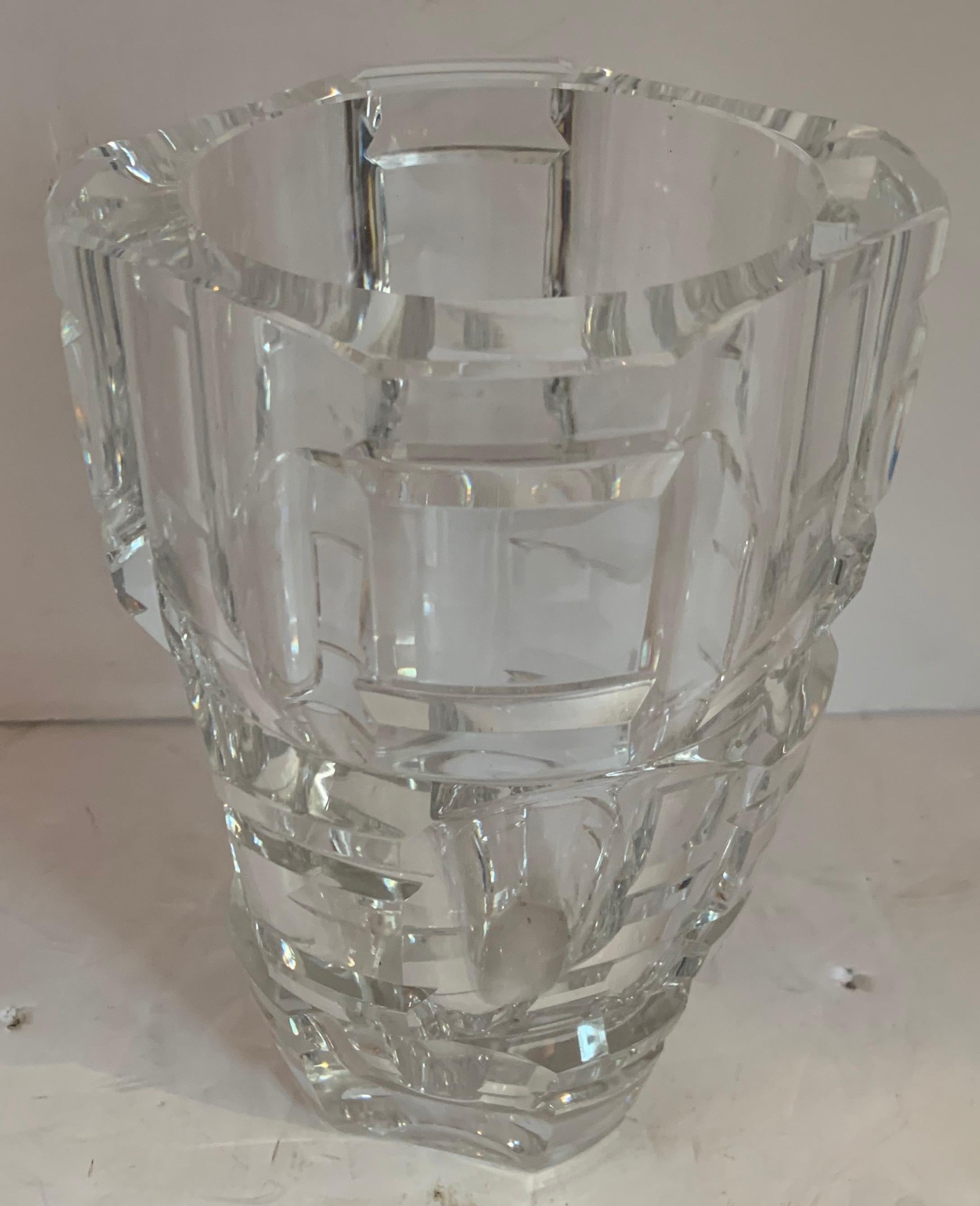 heavy crystal vase