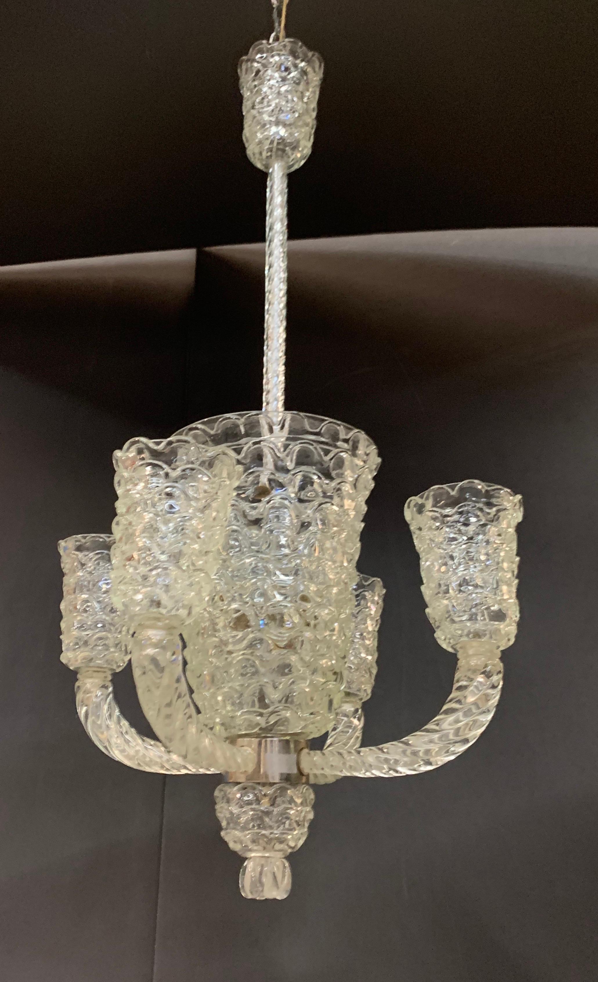 Wonderful Mid-Century Modern Venetian Lorin Marsh Murano Glass Chandelier In Good Condition In Roslyn, NY