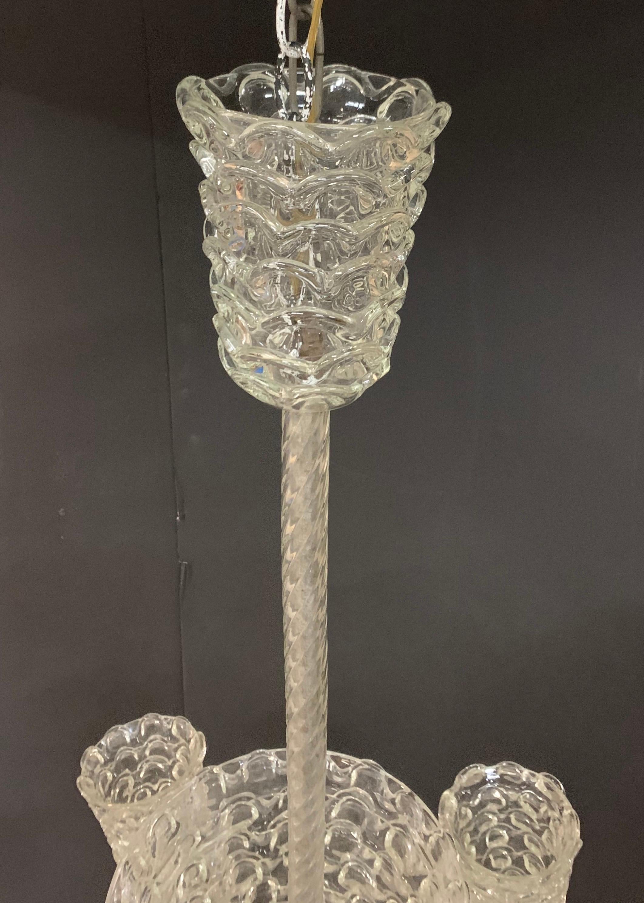 Wonderful Mid-Century Modern Venetian Lorin Marsh Murano Glass Chandelier 2