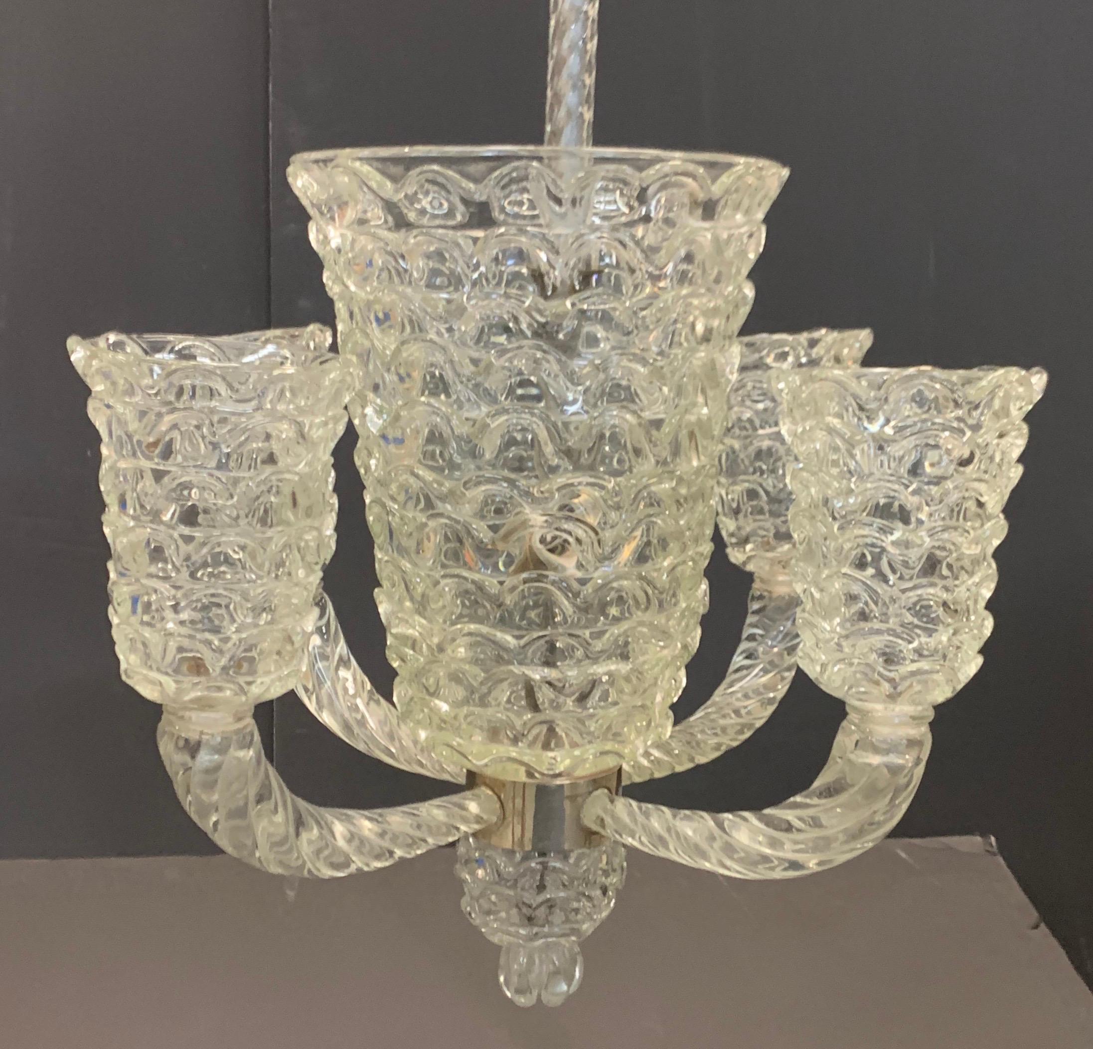 Wonderful Mid-Century Modern Venetian Lorin Marsh Murano Glass Chandelier 4