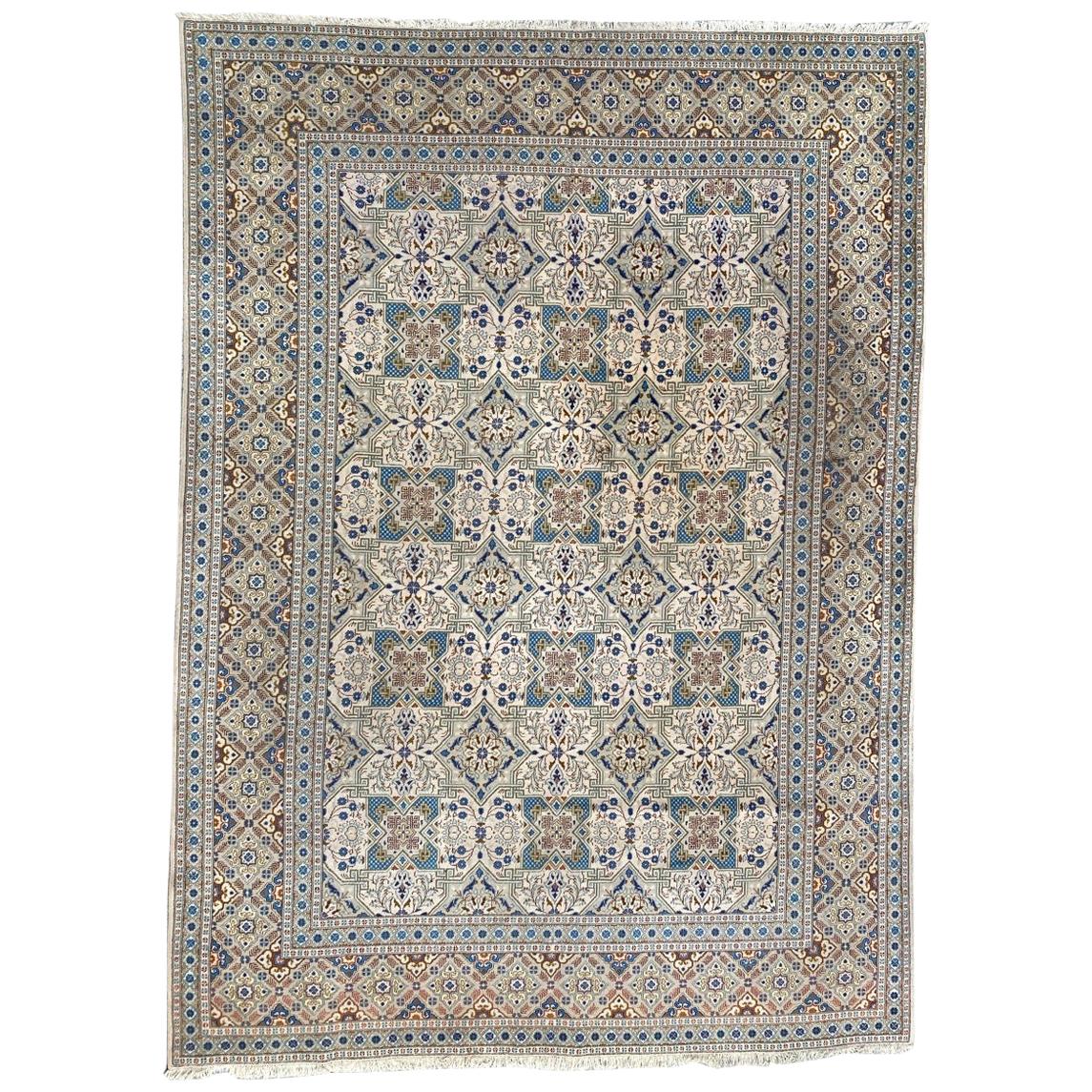 Beautiful Large Vintage Kashan Rug For Sale at 1stDibs