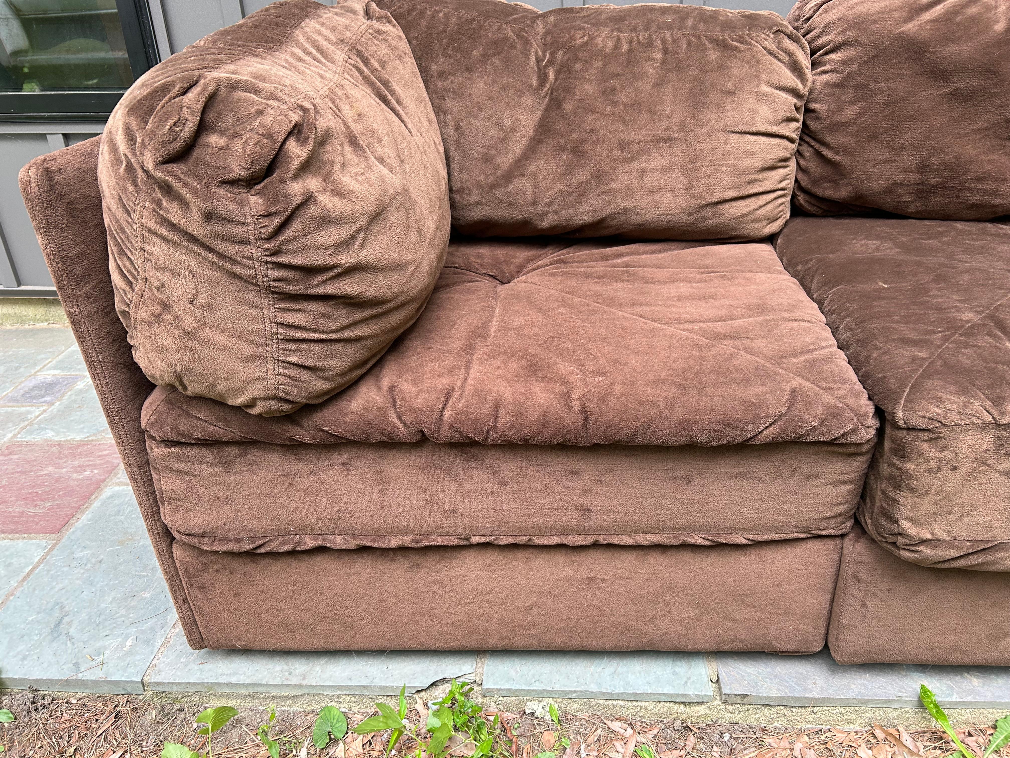 Wunderbare Milo Baughman Stil 6 Stück Cube Sofa Sektional Mitte des Jahrhunderts Modern im Angebot 6