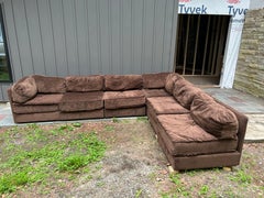 Wonderful Milo Baughman Style 6 Piece Cube Sofa Sectional Mid-Century Modern