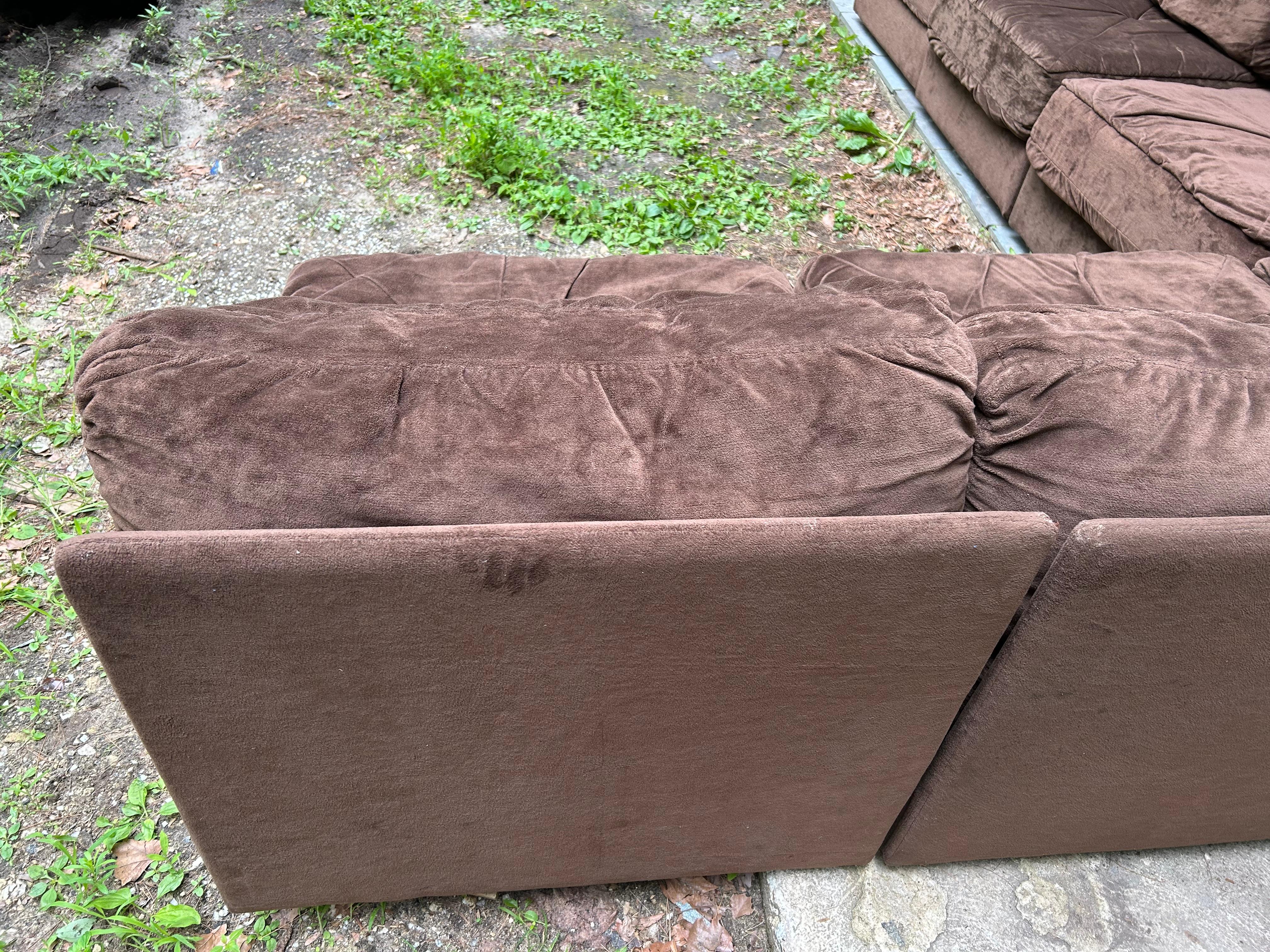Wunderbare Milo Baughman Stil 6 Stück Cube Sofa Sektional Mitte des Jahrhunderts Modern (amerikanisch) im Angebot
