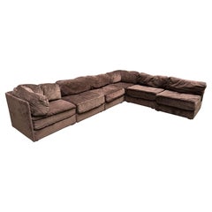Wunderbare Milo Baughman Stil 6 Stück Cube Sofa Sektional Mitte des Jahrhunderts Modern