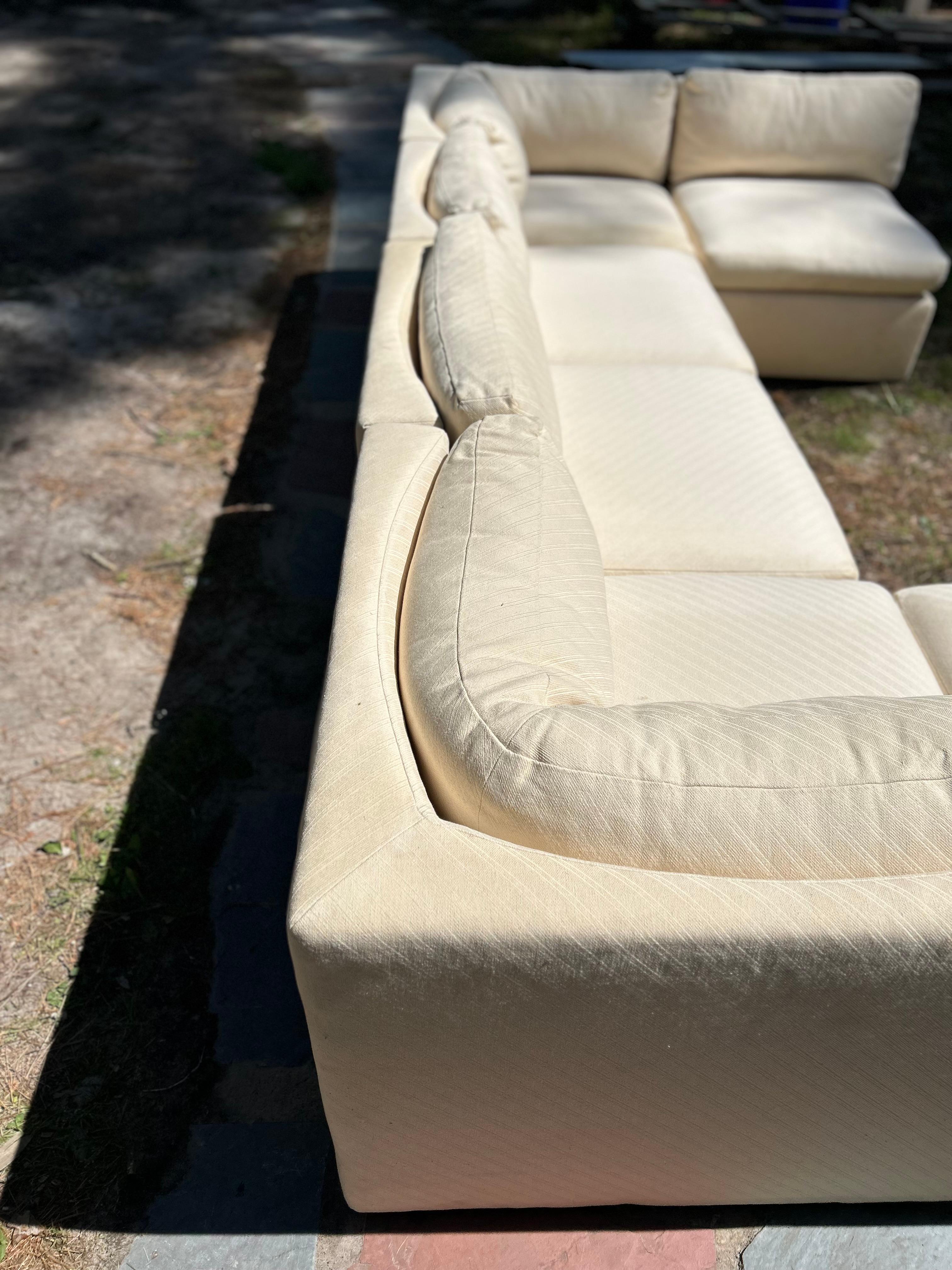 Wonderful Milo Baughman Thayer Coggin 6 Piece Cube Sofa Sectional Mid-Century For Sale 6