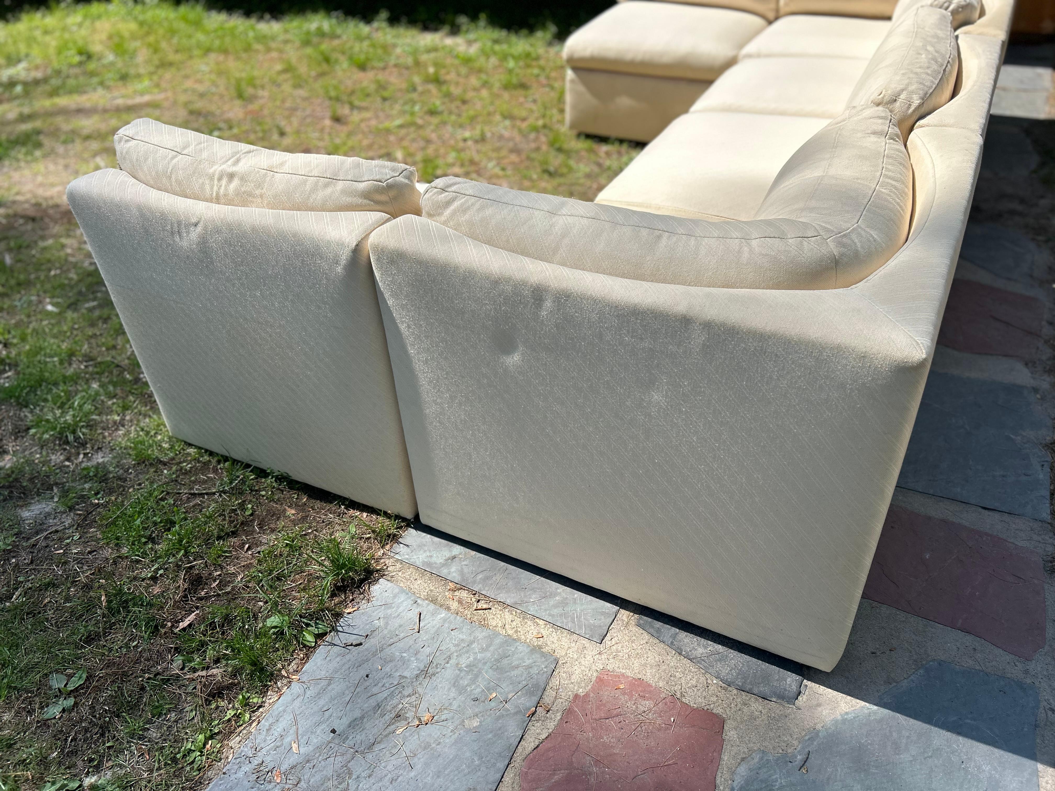 Wonderful Milo Baughman Thayer Coggin 6 Piece Cube Sofa Sectional Mid-Century For Sale 9