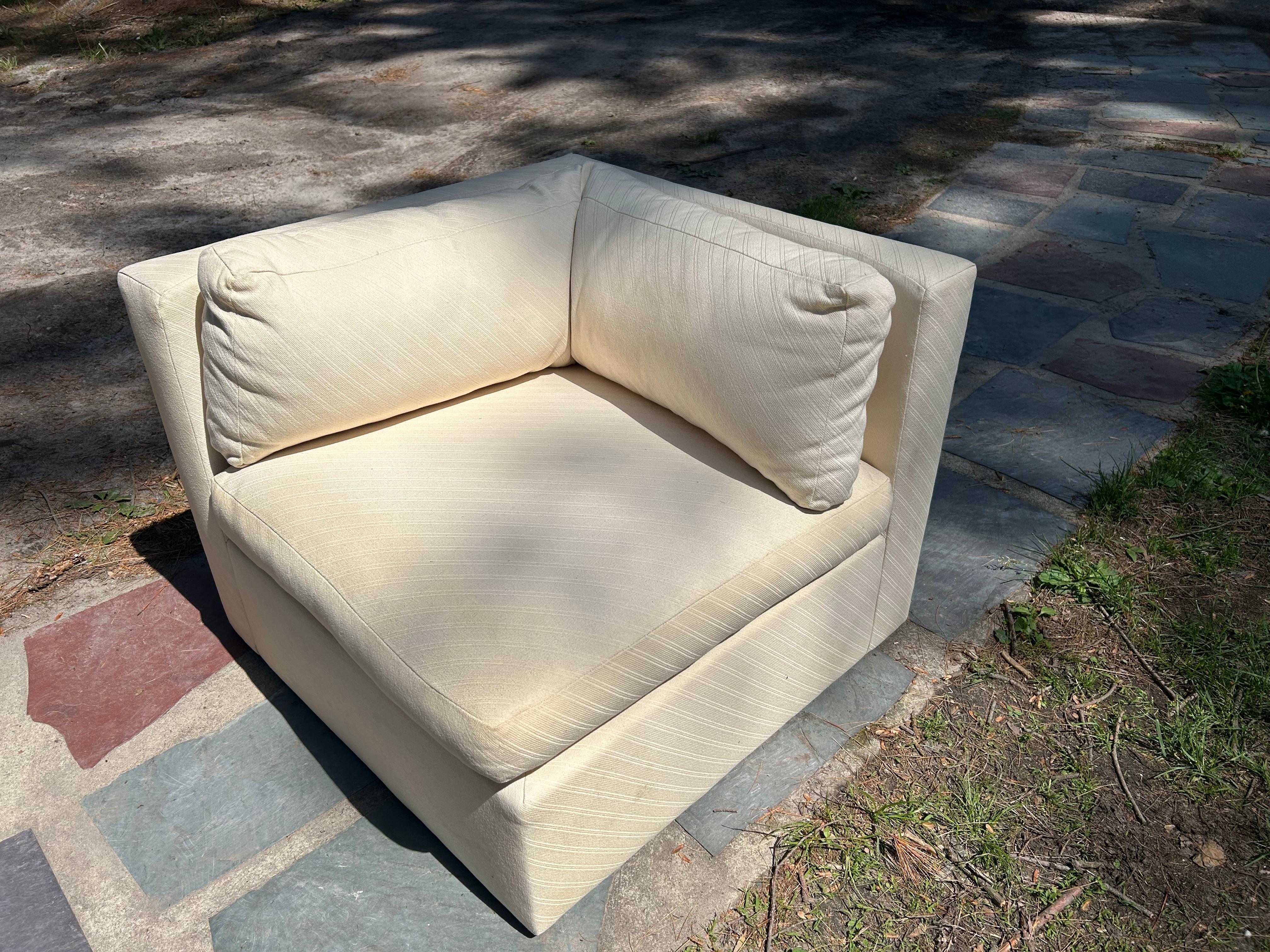 Upholstery Wonderful Milo Baughman Thayer Coggin 6 Piece Cube Sofa Sectional Mid-Century For Sale