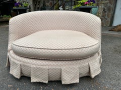 Wonderful Milo Baughman Thayer Coggin Circular Round Swivel Lounge Chair