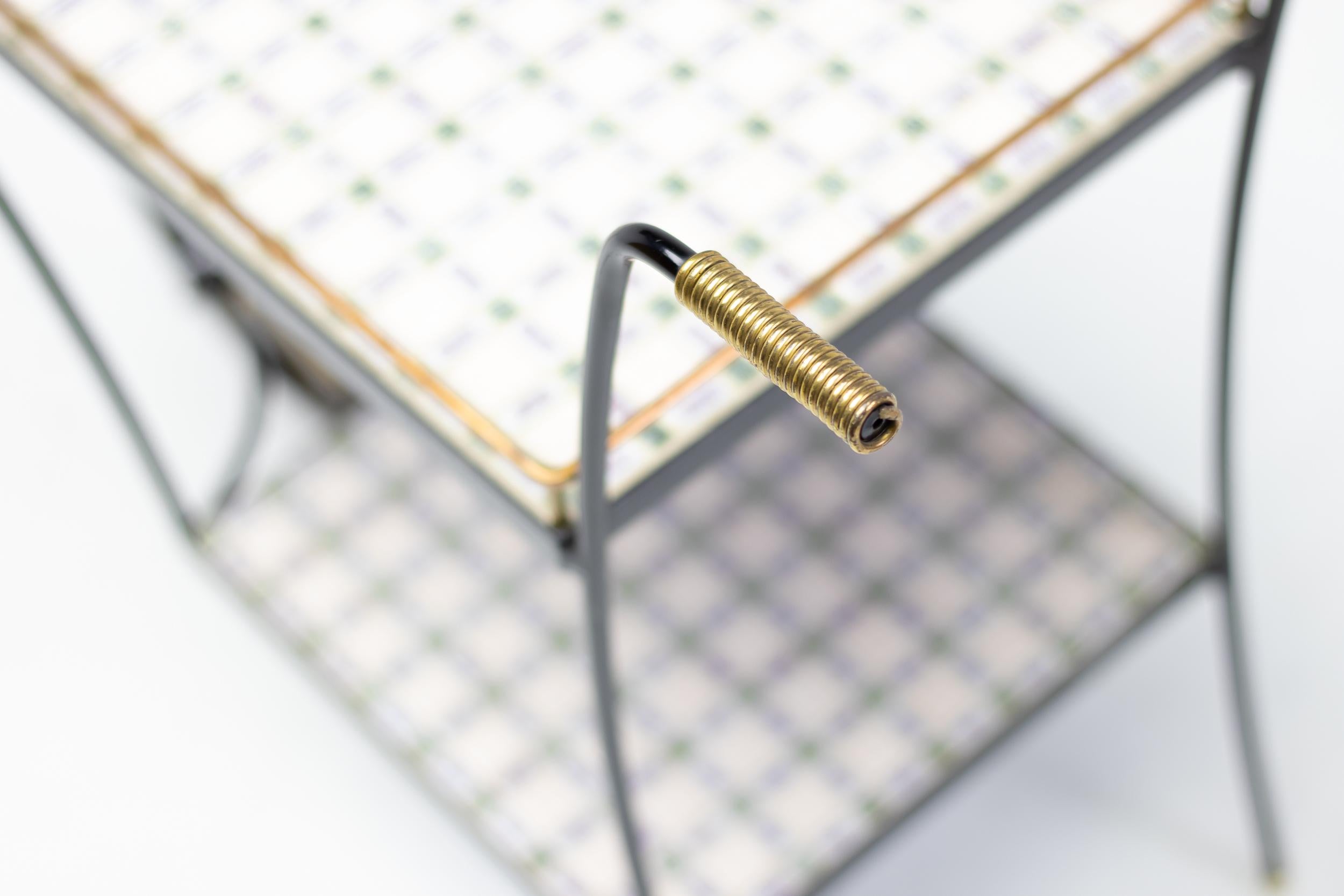 Milieu du XXe siècle Wonderful Minimalist Mid-Century Modern Bar Cart, Italy, c. 1960