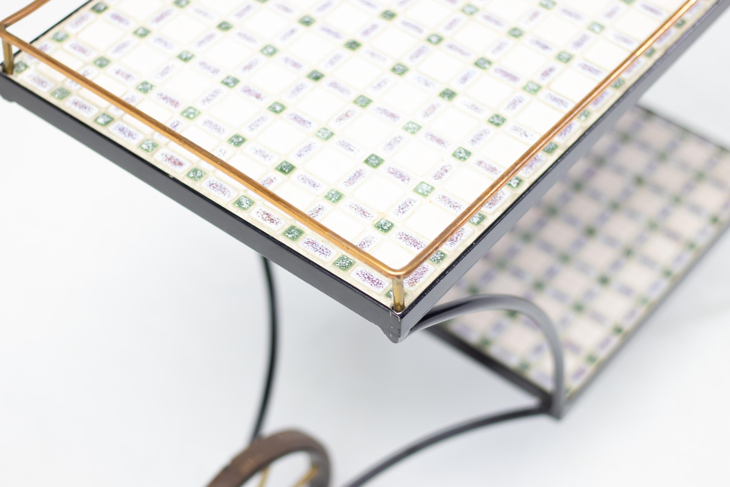 Wonderful Minimalist Mid-Century Modern Bar Cart, Italy, c. 1960 2