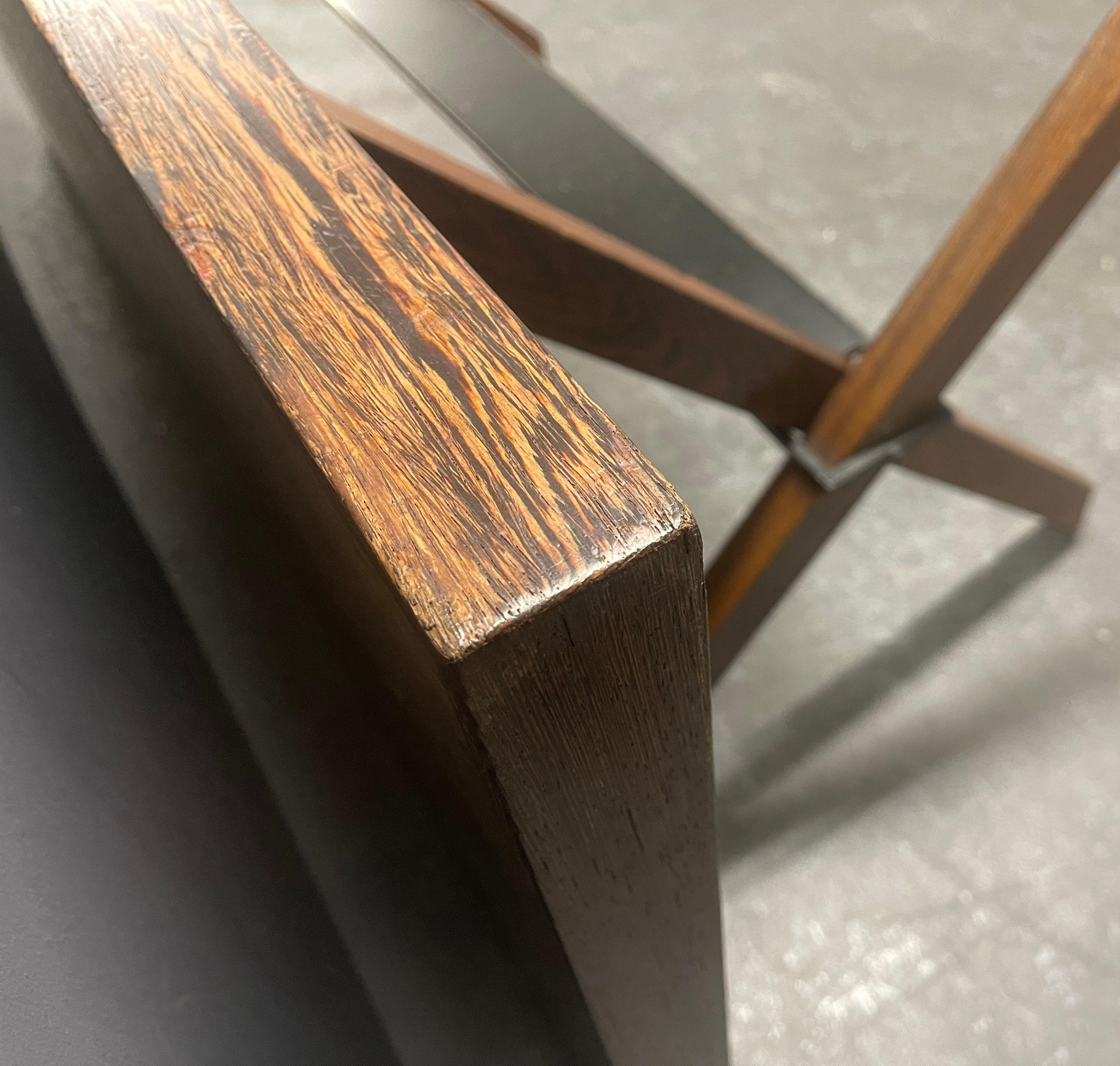 Magnifique table ou bureau minimaliste en bois de wengé en vente 13