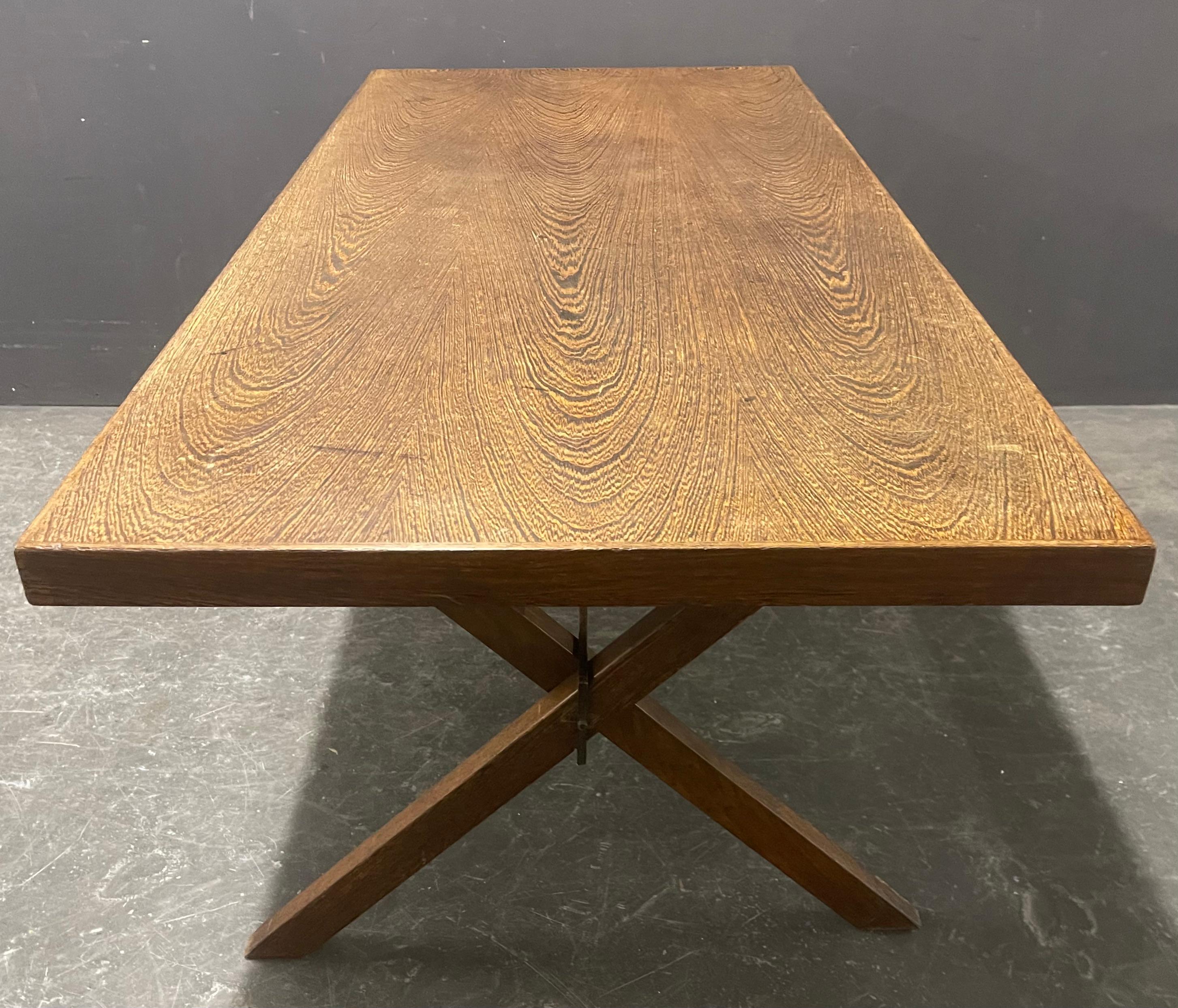 Wonderful Minimalistic Wenge Wood Table or Desk In Fair Condition For Sale In Munich, DE