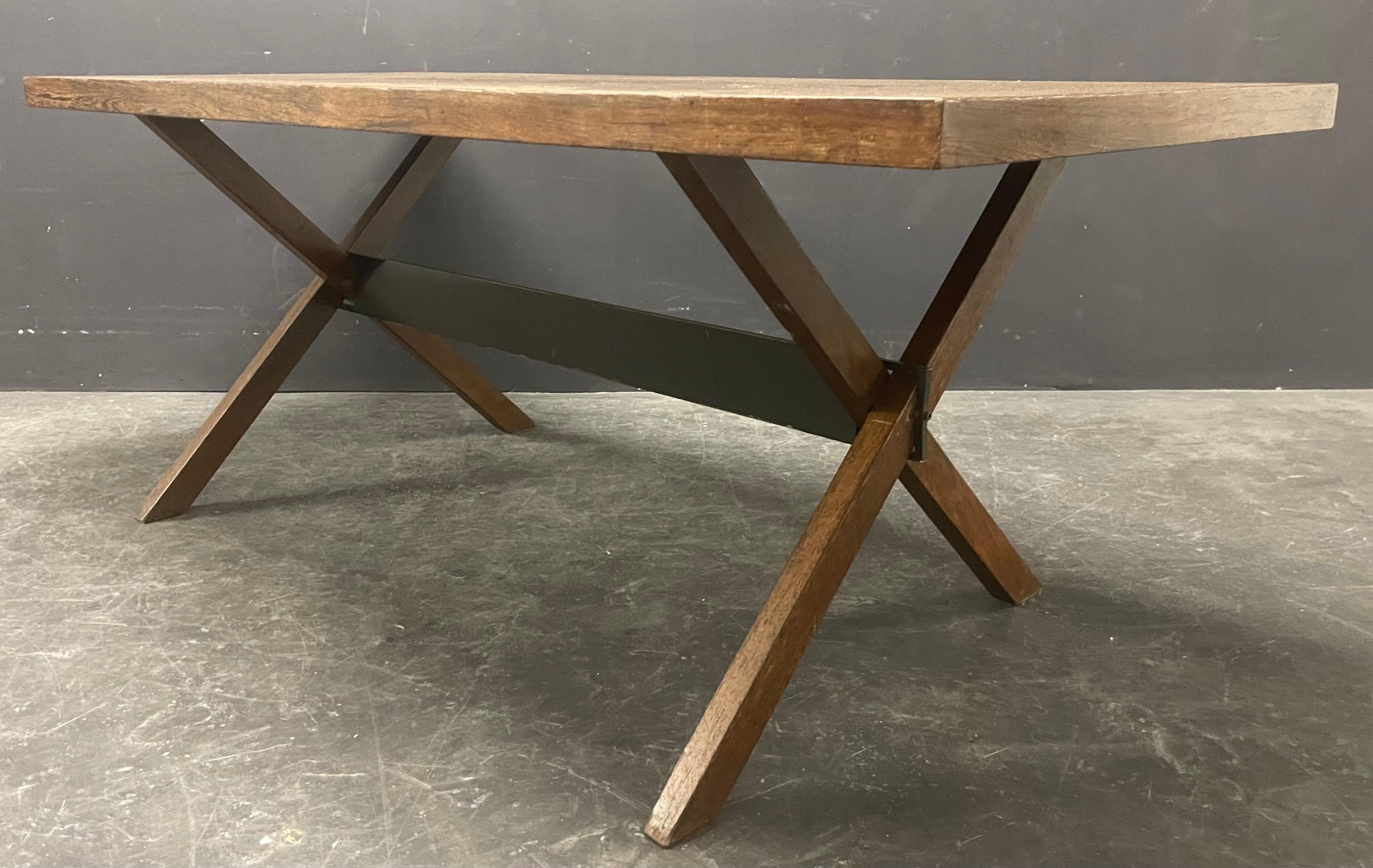 Magnifique table ou bureau minimaliste en bois de wengé en vente 1