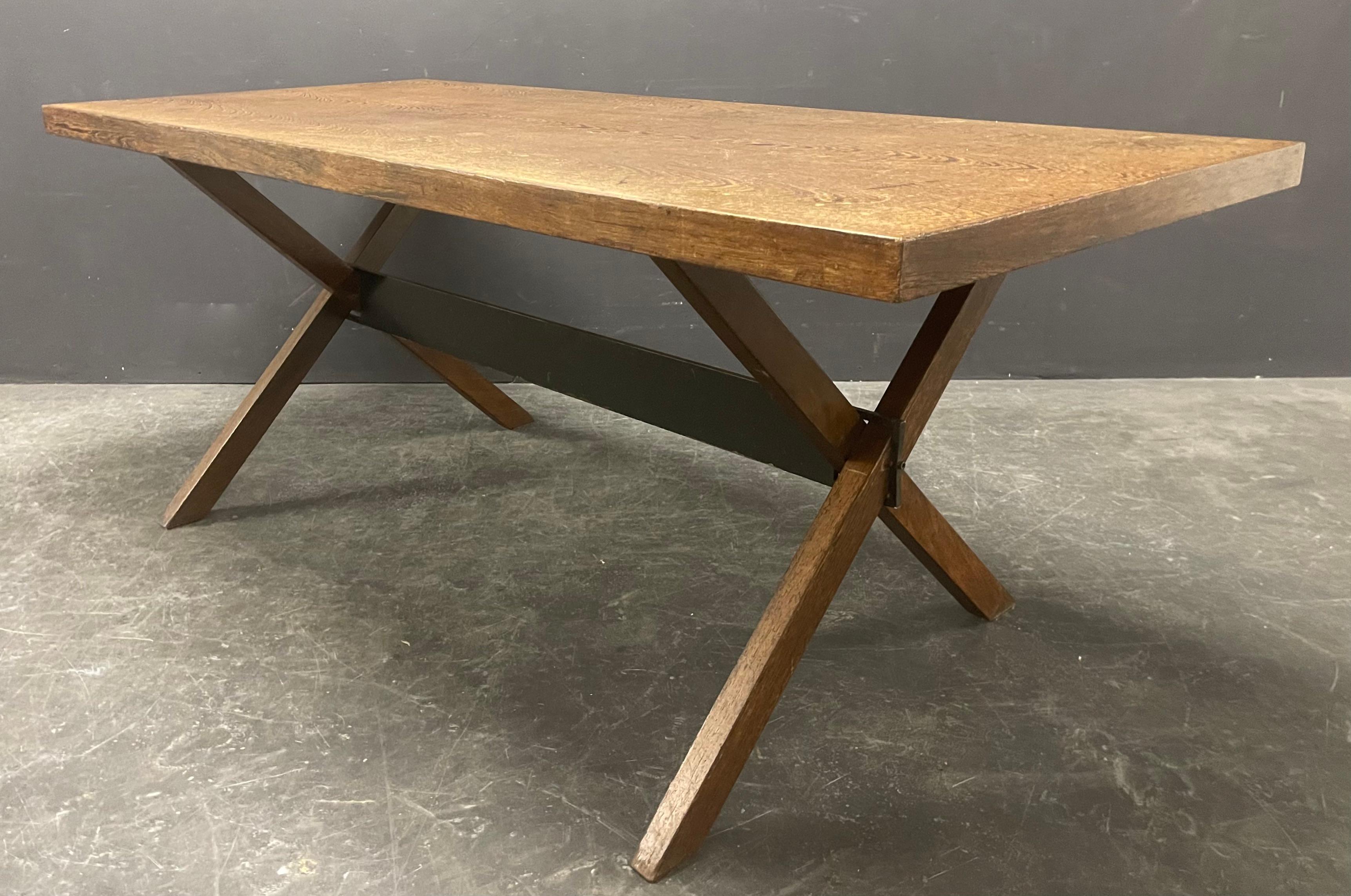 Magnifique table ou bureau minimaliste en bois de wengé en vente 2