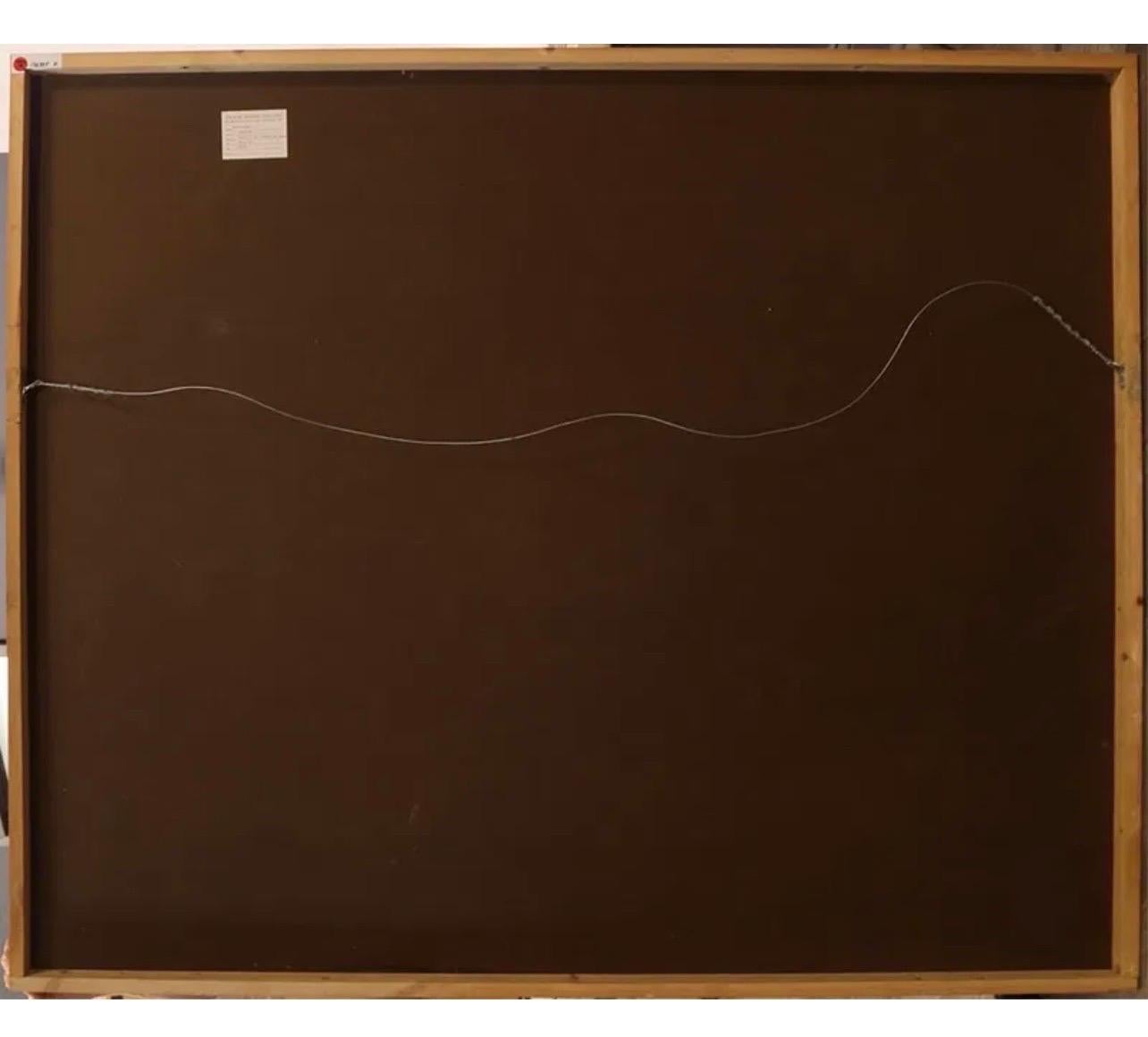 Merveilleux art moderne Pope Noell 20TH Century DIEP #21 2003 Acrylic Canvas Board Bon état - En vente à Roslyn, NY
