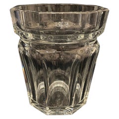 Wonderful Modern Baccarat Large Moulin Rouge Octagonal Crystal Vase Ice Bucket