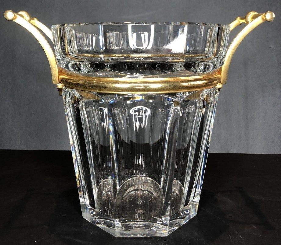 French Wonderful Modern Baccarat Moulin Rouge Crystal Champagne Cooler Ice Bucket Vase