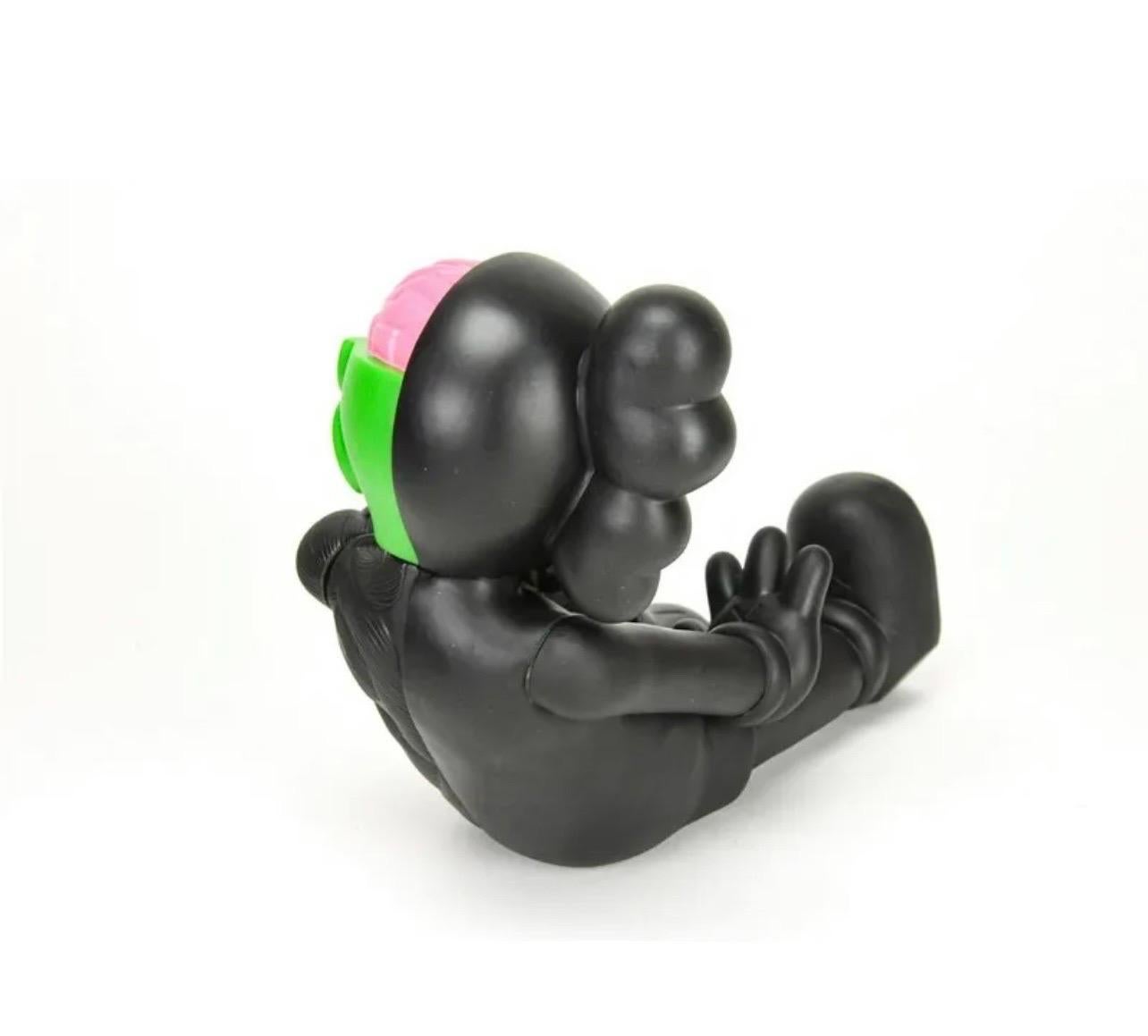 American Wonderful Modern Kaws Seated Black Dissected Flayed Companion 2013 Sculpture For Sale