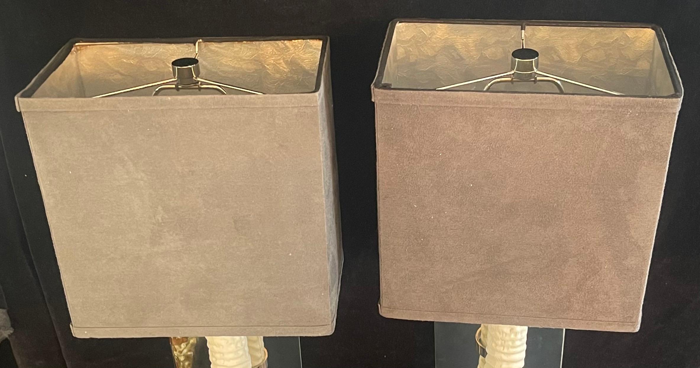 Wonderful Modern Polished Nickel Horn Tusk Sconces Barbara Cosgrove Ralph Lauren For Sale 1