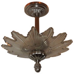 Wonderful Modern Transitional Nickel Deco Style Starburst 3-Light Chandelier