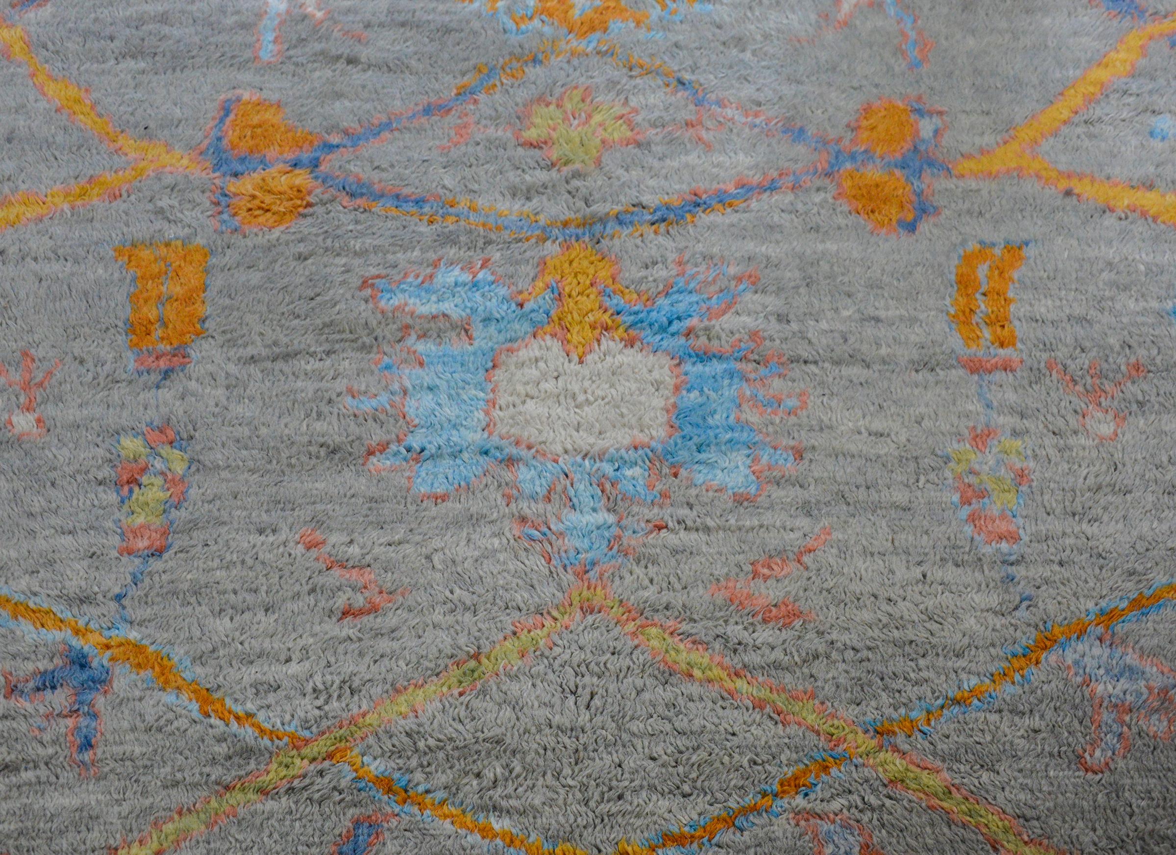 Wool Wonderful Modern Turkish Tulu Rug For Sale