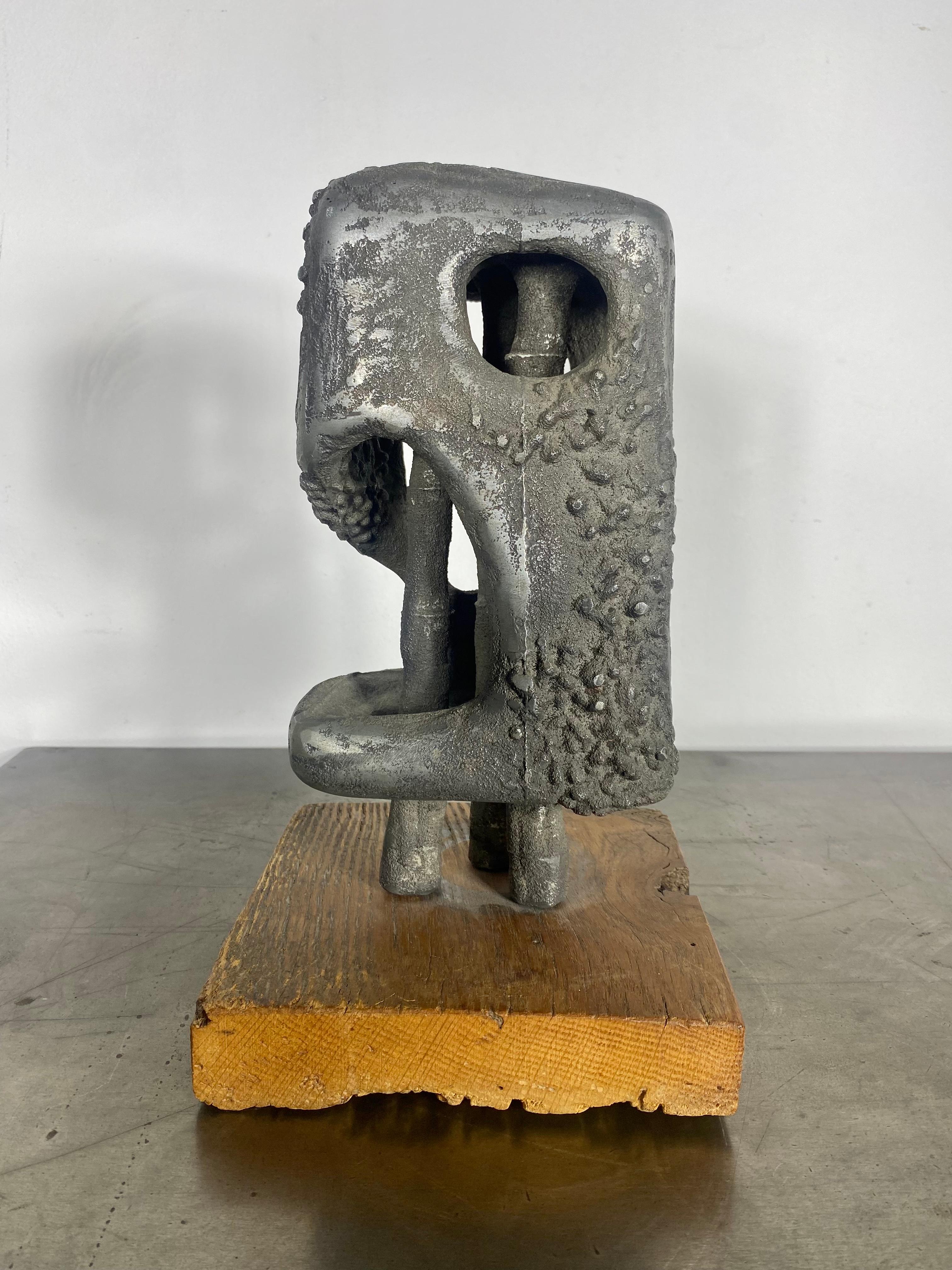 Hand-Crafted Wonderful Modernist Abstract Brutalist Sculpture by William F. Sellers For Sale