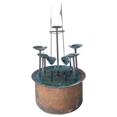 Wunderschöner modernistischer Kenetic Motion Kupferbrunnen / Wasserelement, handgefertigt