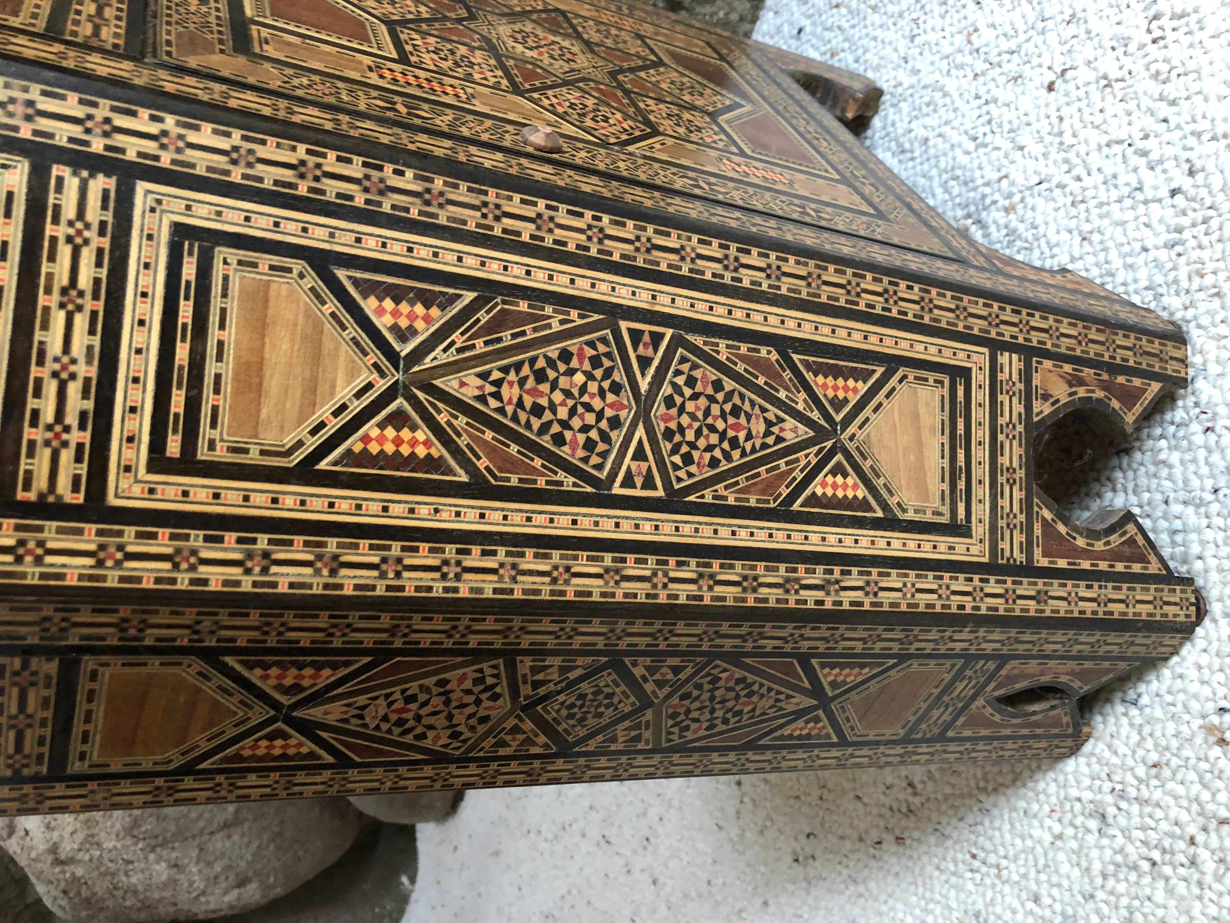 moroccan side table with drawers