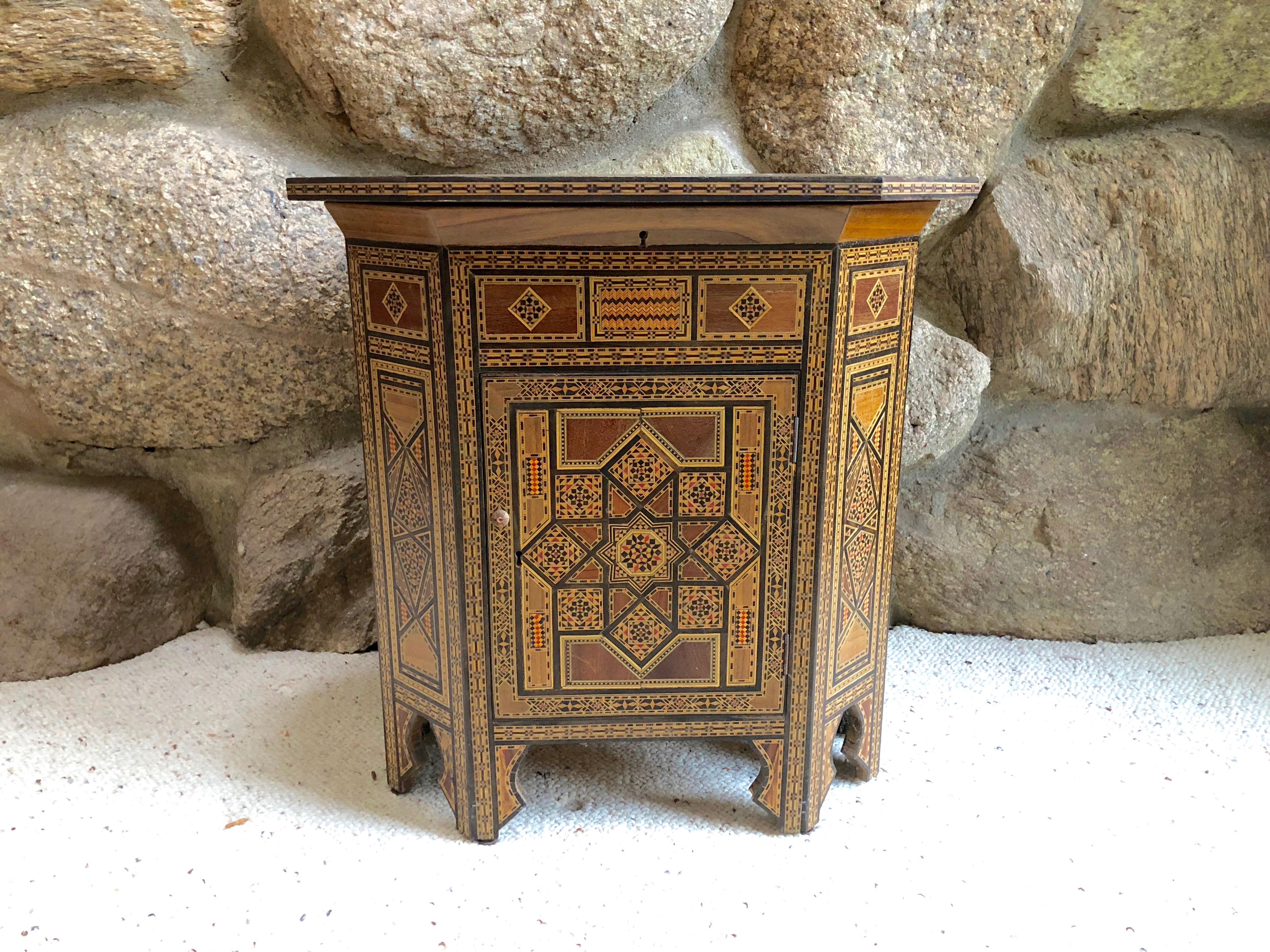 Tribal Wonderful Moroccan Side Table with Storage