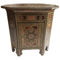 Wonderful Moroccan Side Table with Storage